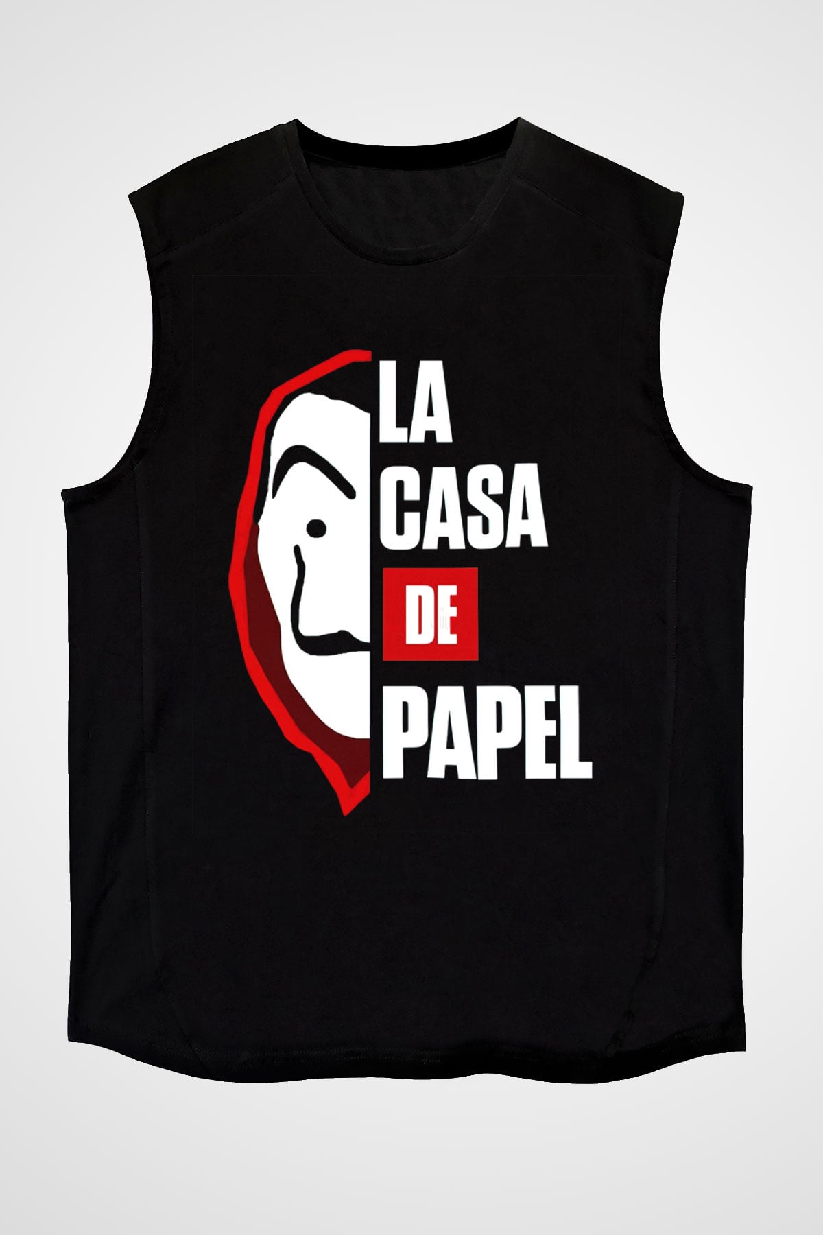 La casa de papel Siyah Unisex Kolsuz Tişört
