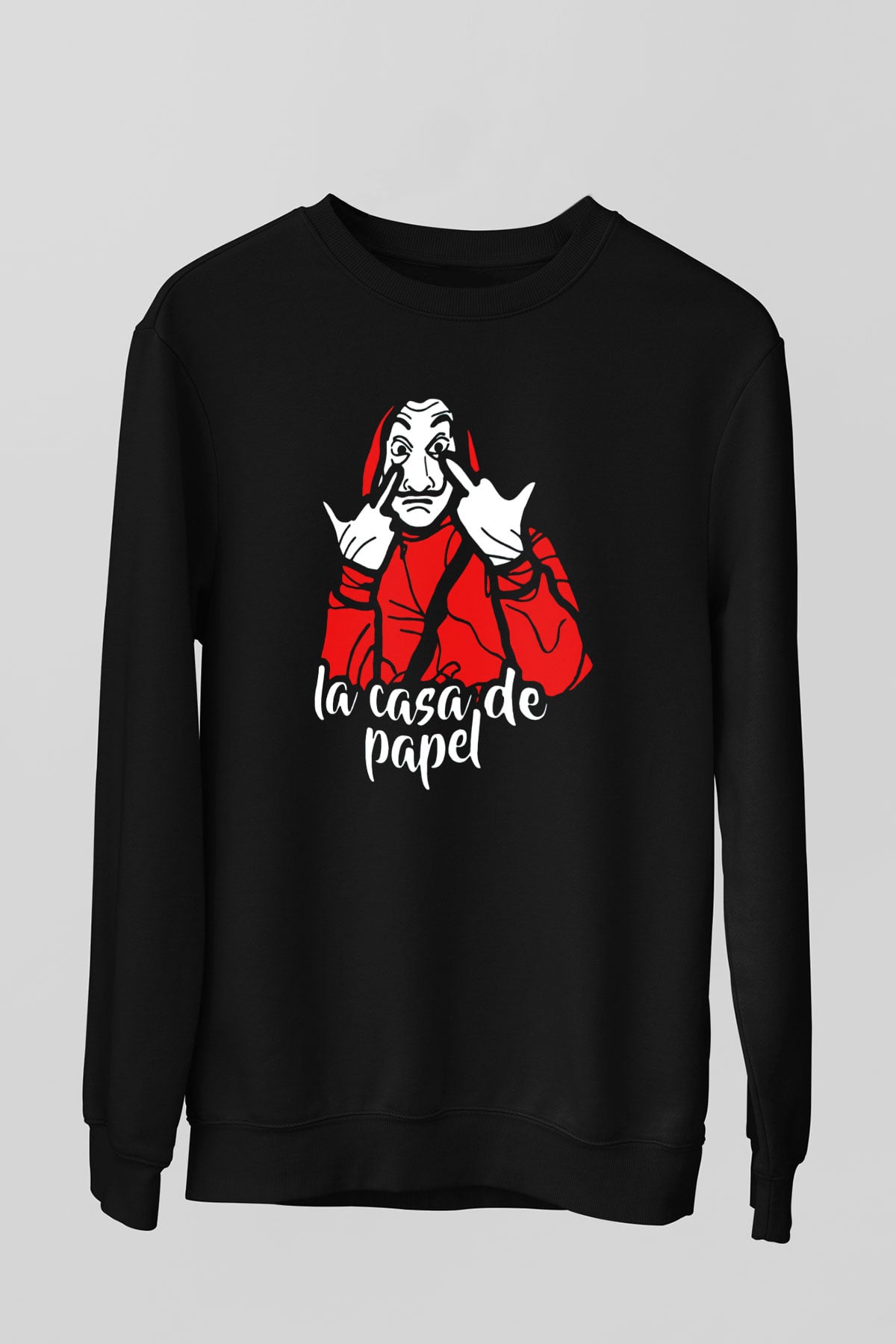 La casa de papel Siyah Unisex Sweatshirt