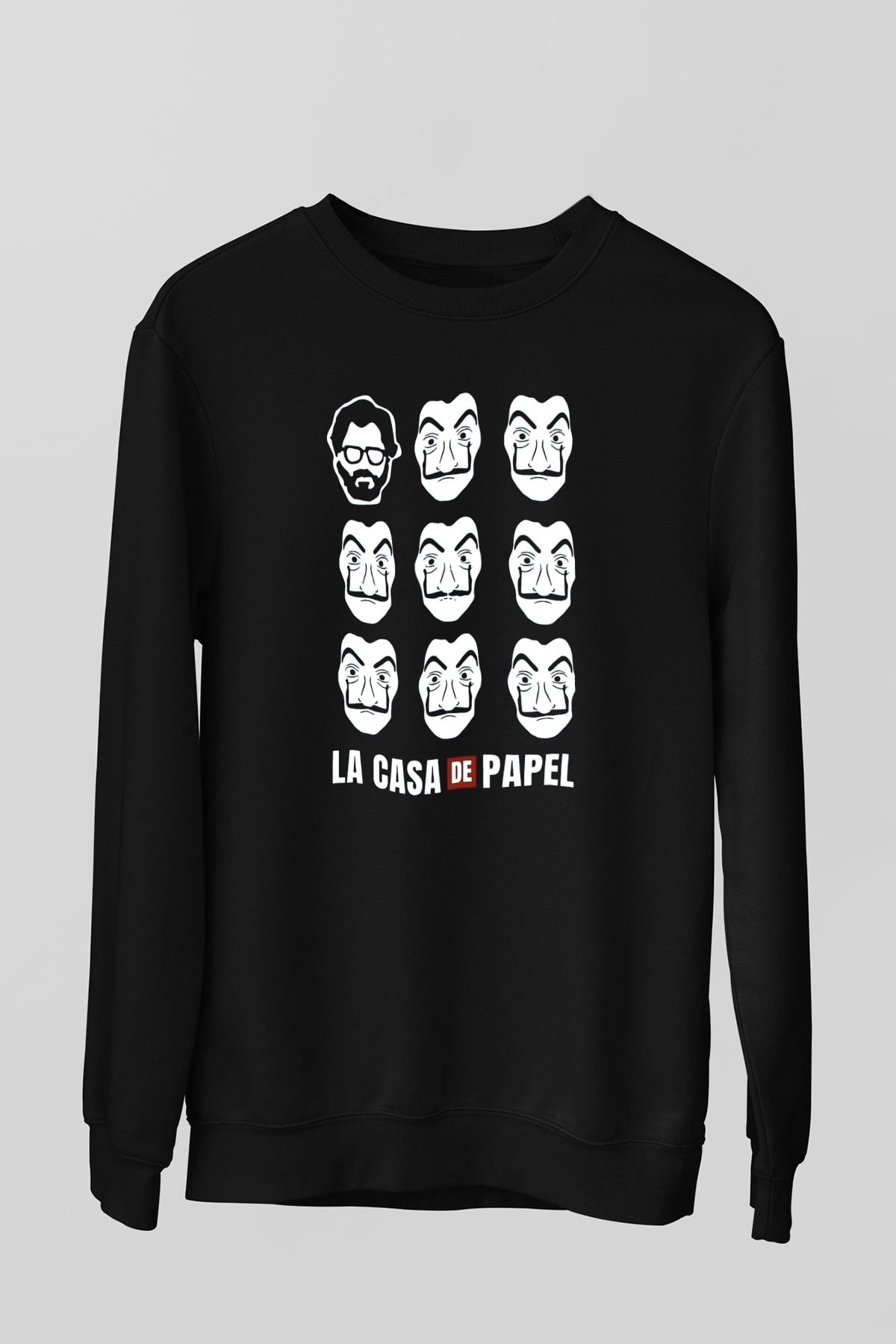 La casa de papel Siyah Unisex Sweatshirt