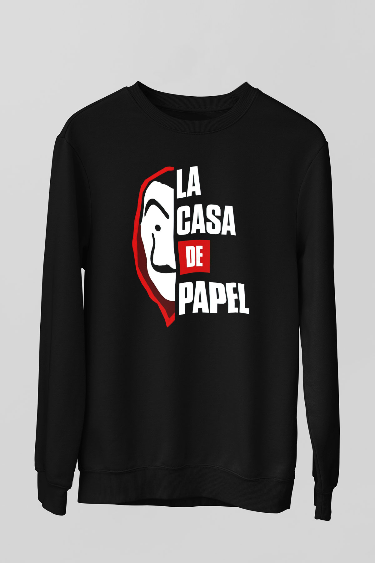 La casa de papel Siyah Unisex Sweatshirt