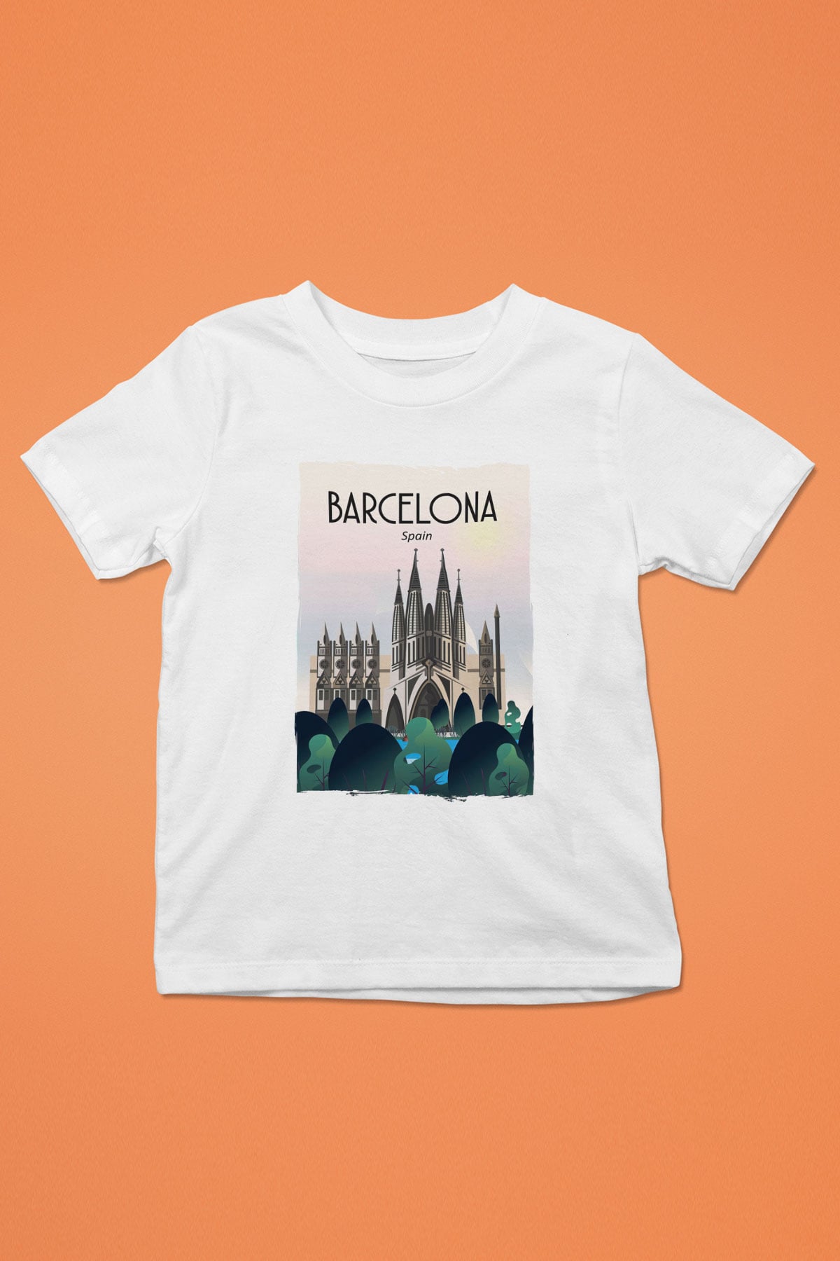 La Sagrada Familia Beyaz Unisex Çocuk Tişört