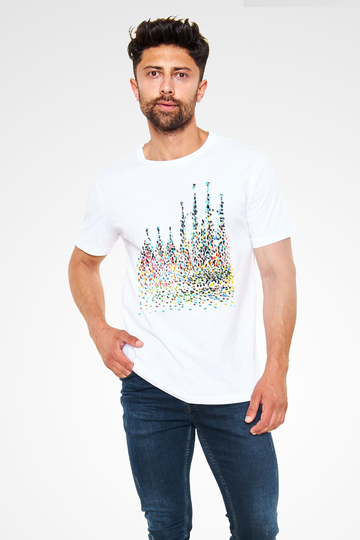La Sagrada Familia Beyaz Unisex Tişört T-Shirt - TişörtFabrikası