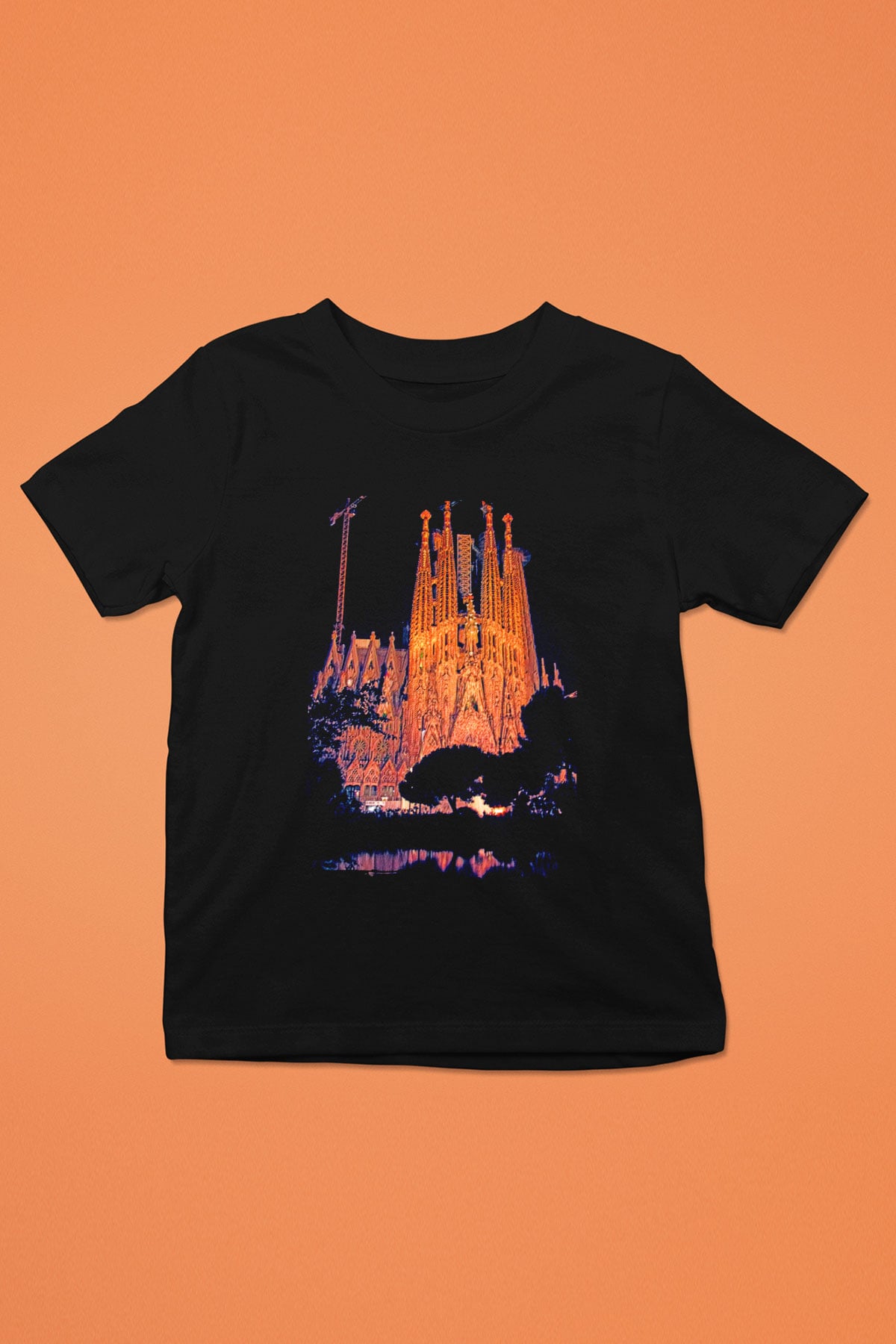 La Sagrada Familia Siyah Unisex Çocuk Tişört