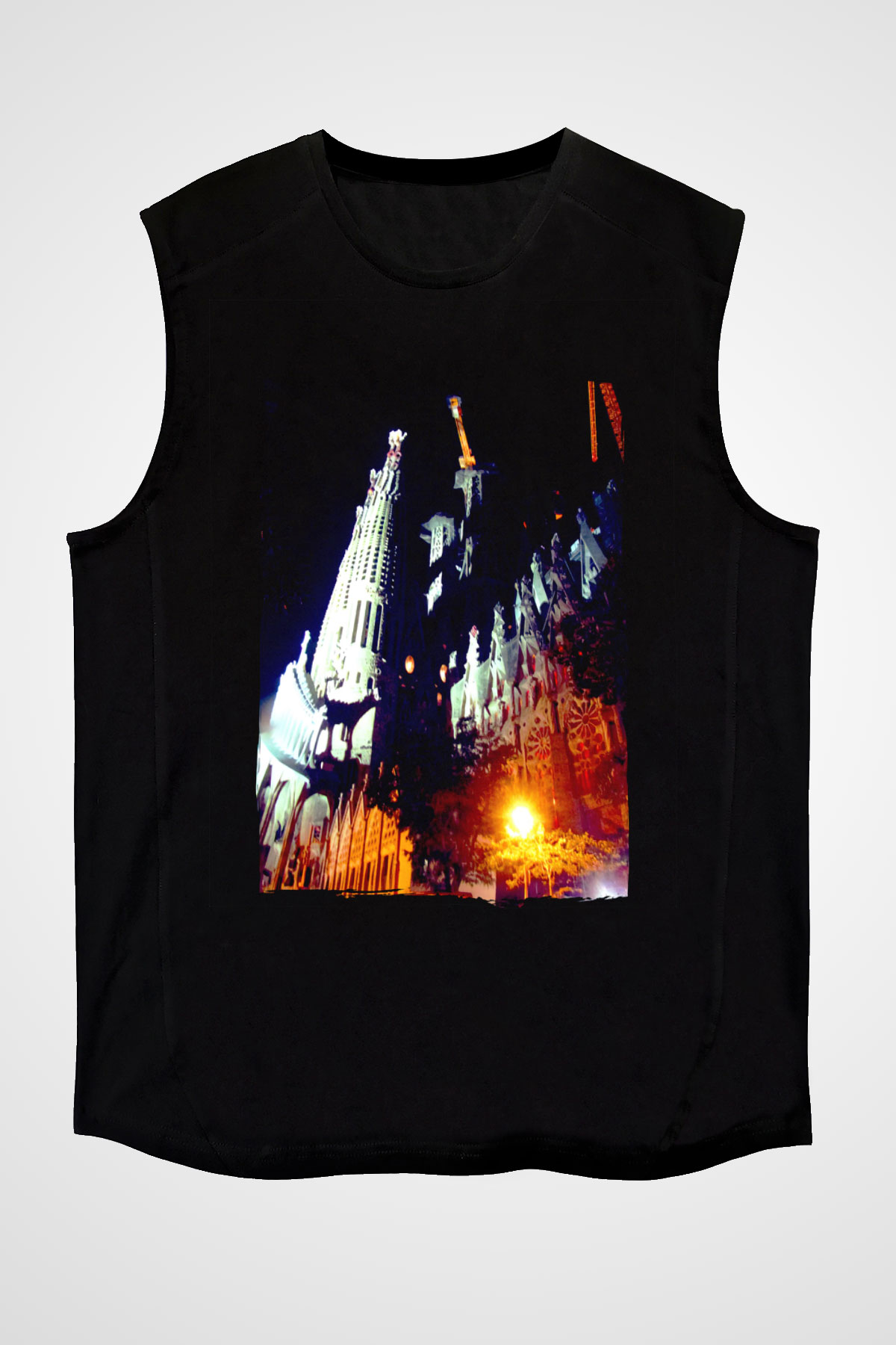 La Sagrada Familia Siyah Unisex Kolsuz Tişört