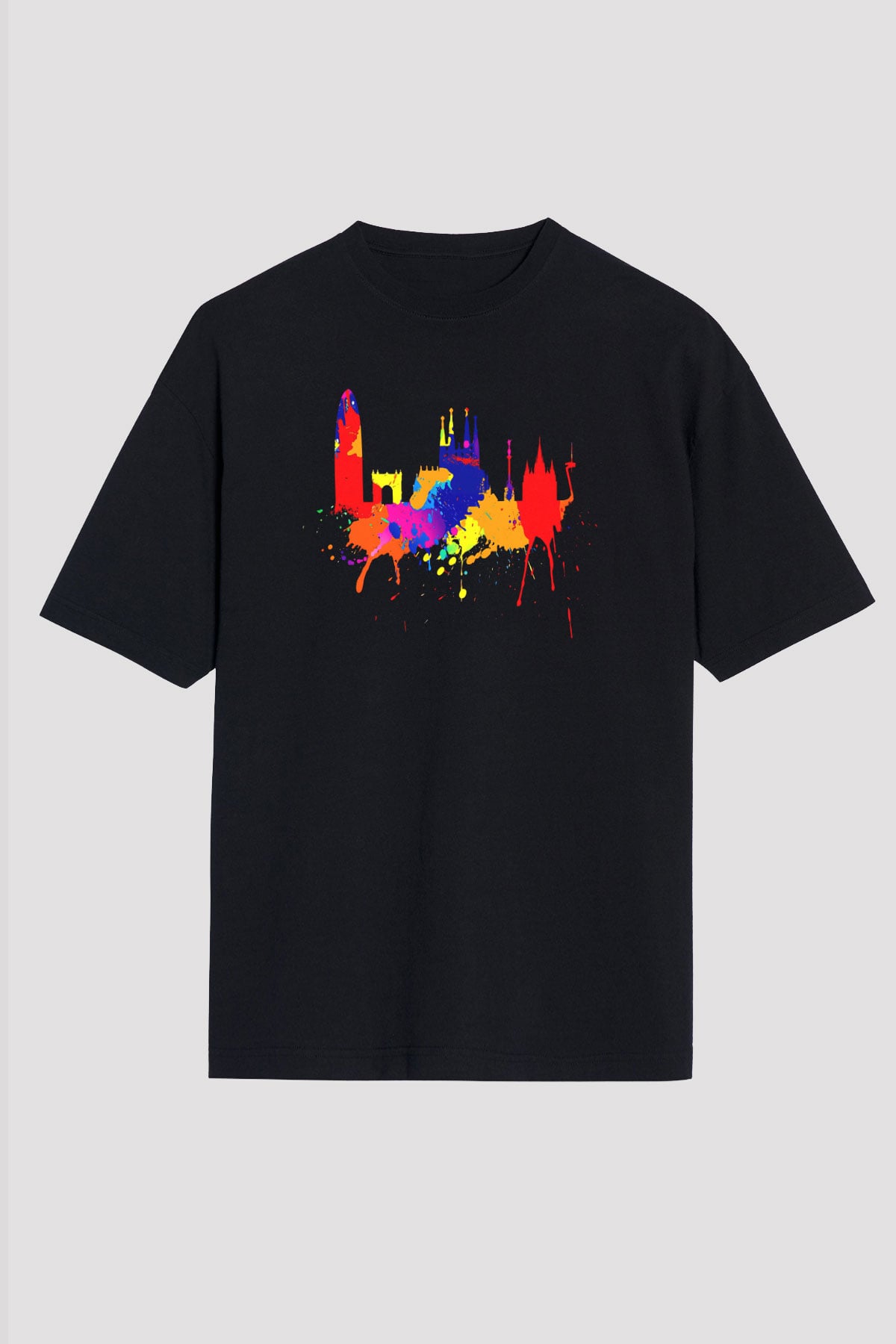 La Sagrada Familia Siyah Unisex Tişört T-Shirt - TişörtFabrikası