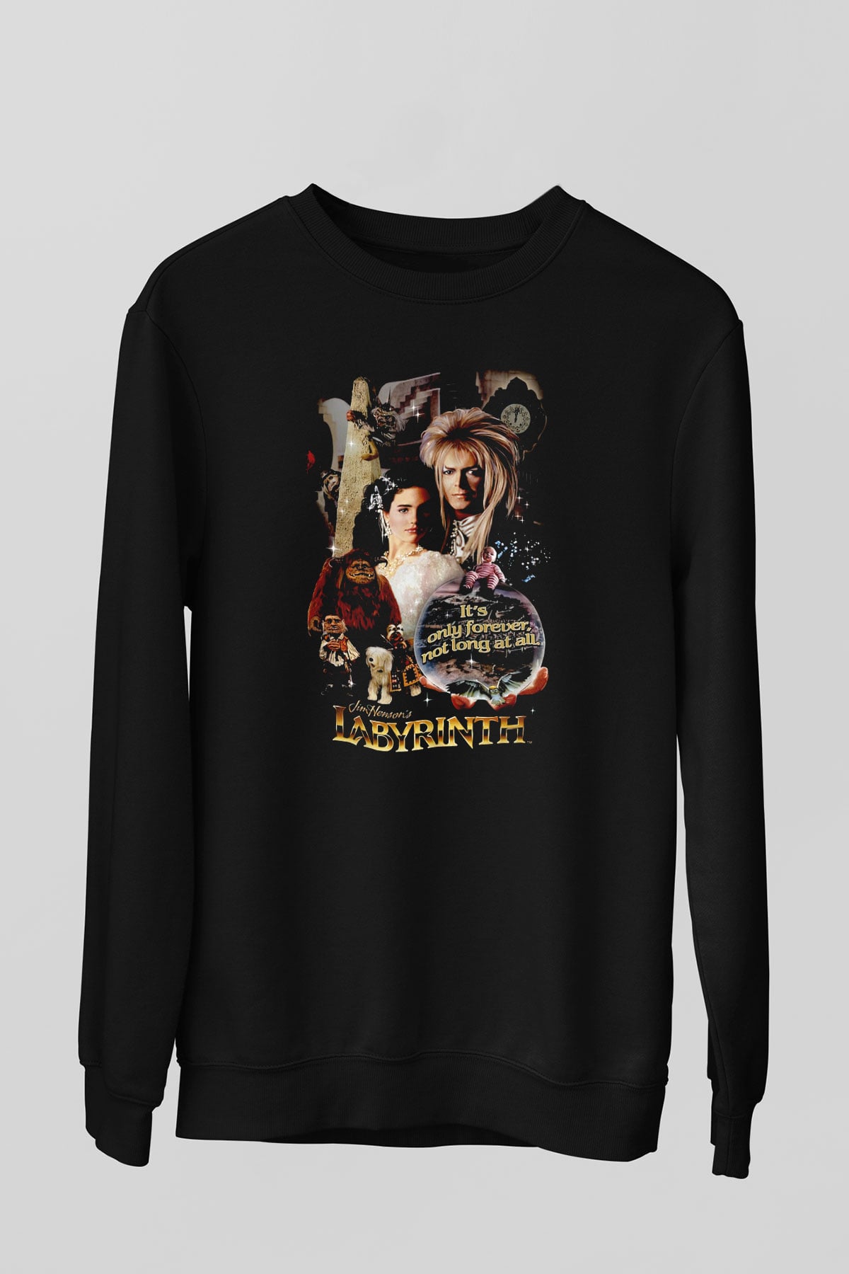 Labyrinth Siyah Unisex  Sweatshirt