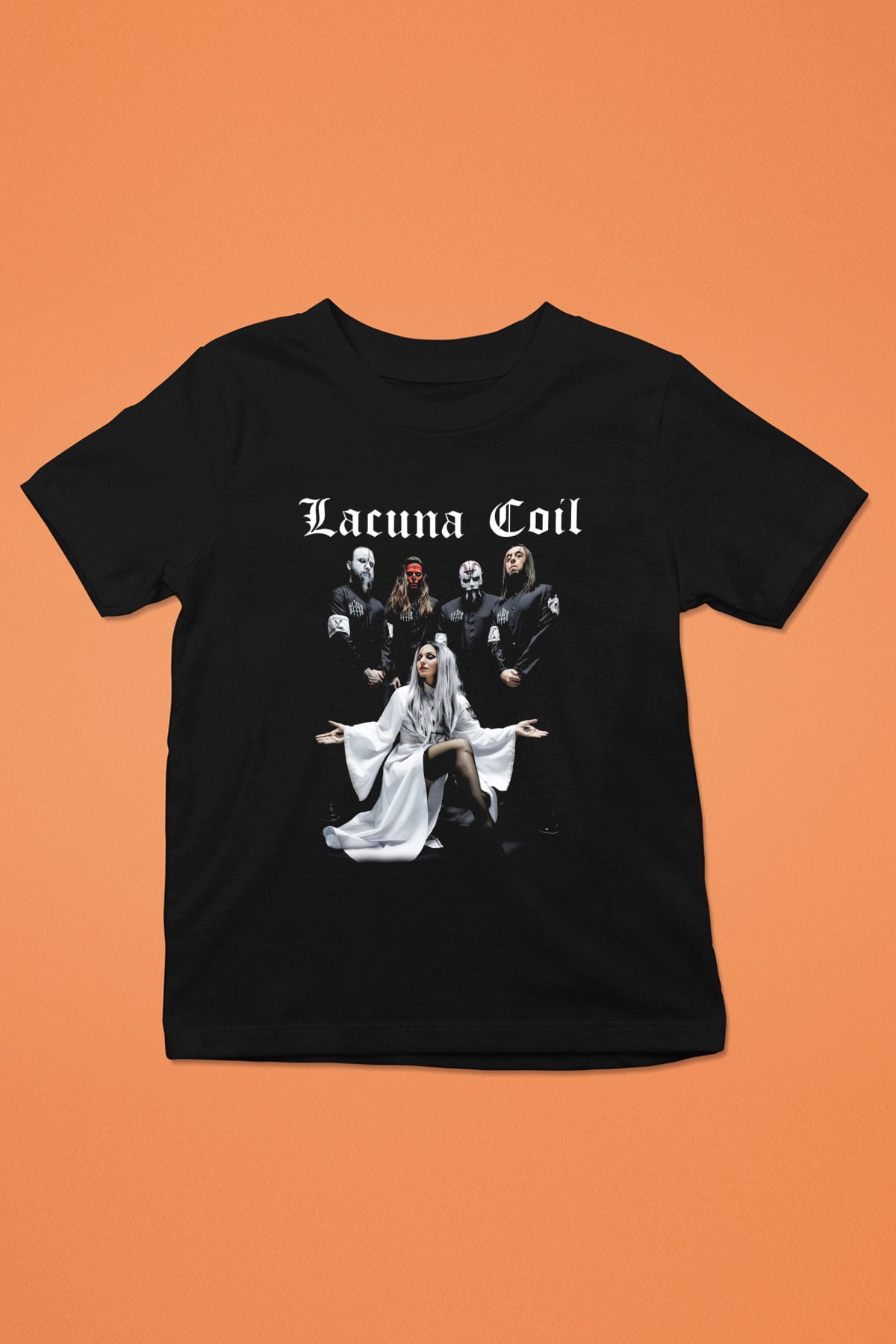 Lacuna Coil Baskılı Siyah Unisex Çocuk Tişört