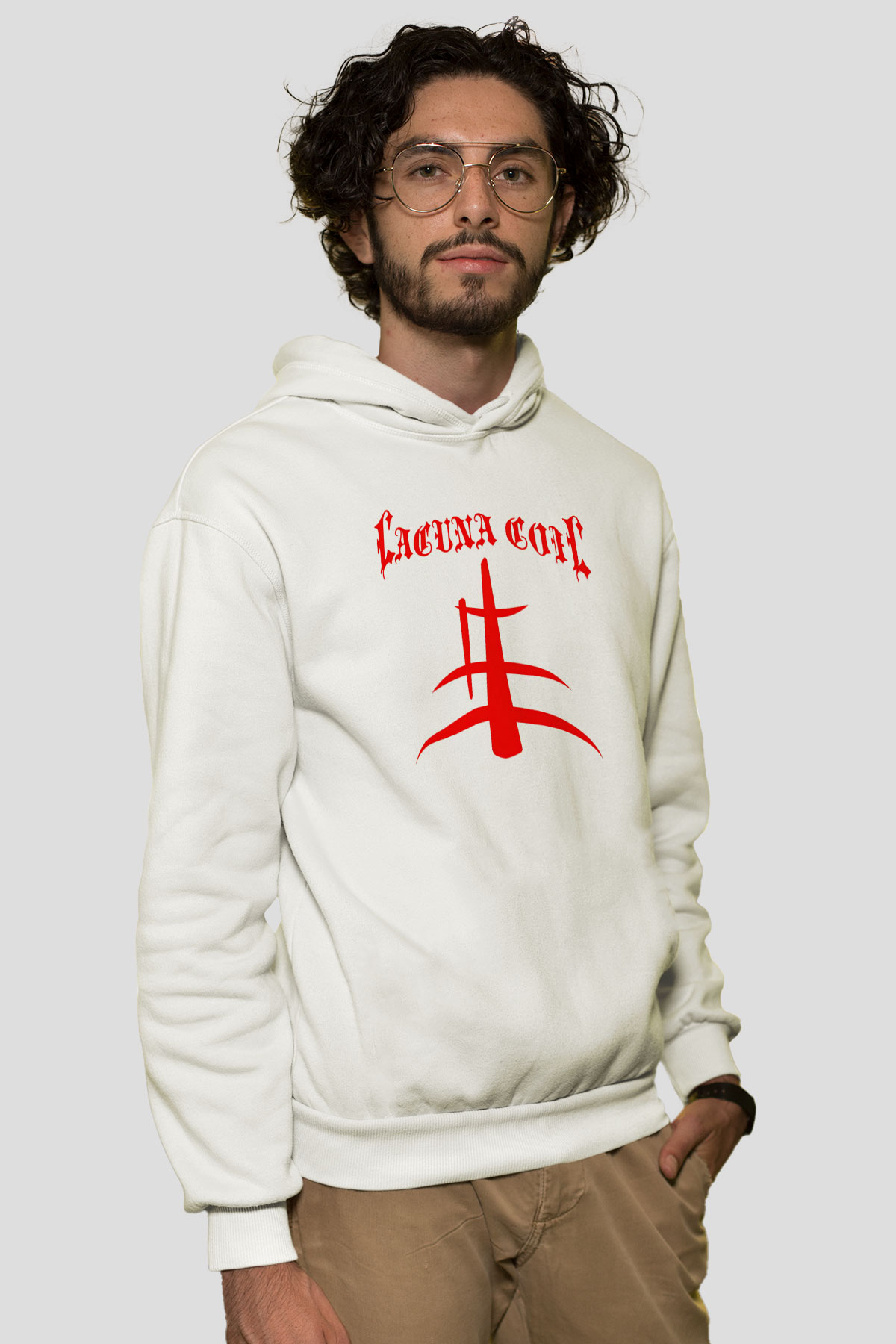 Lacuna Coil Beyaz Unisex Kapşonlu Sweatshirt