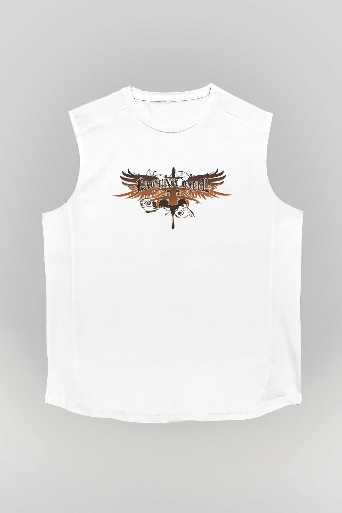 Lacuna Coil Beyaz Unisex Kolsuz Tişört