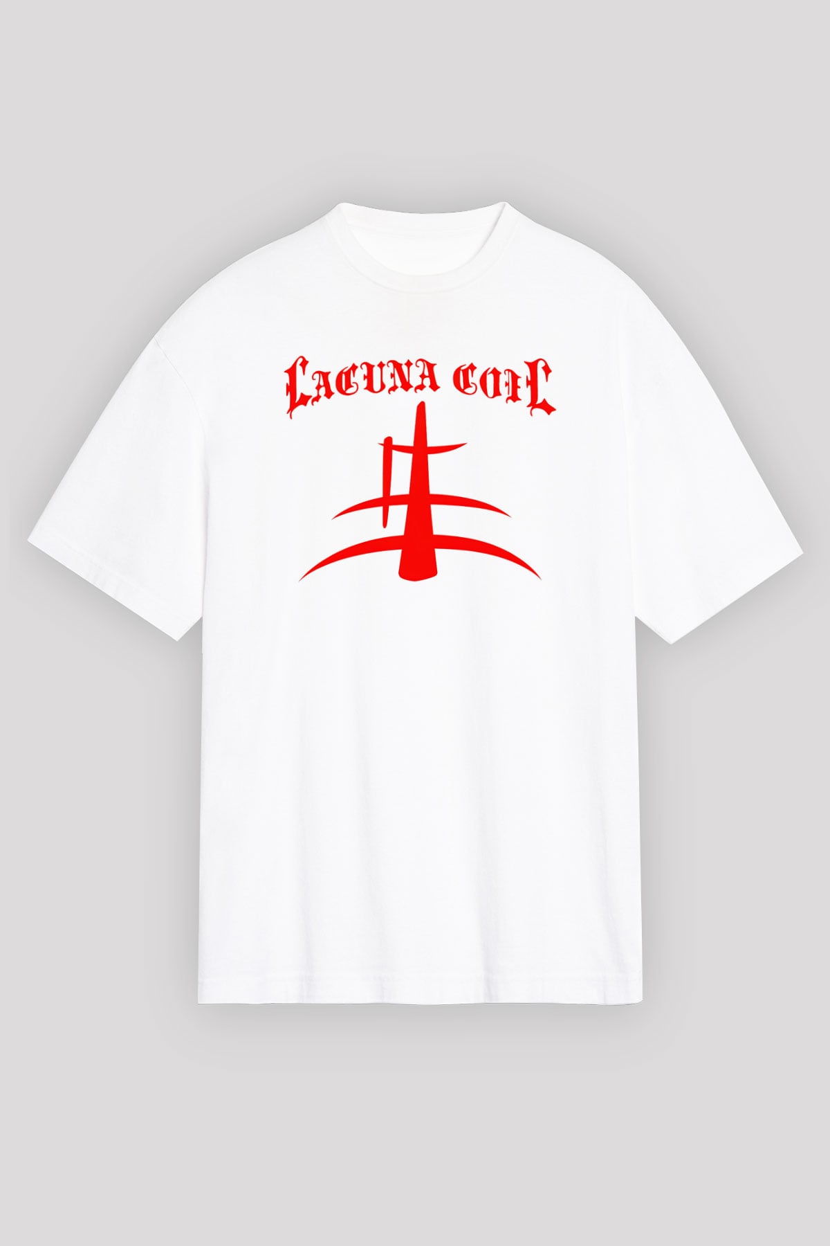 Lacuna Coil Beyaz Unisex Oversize Tişört T-Shirt