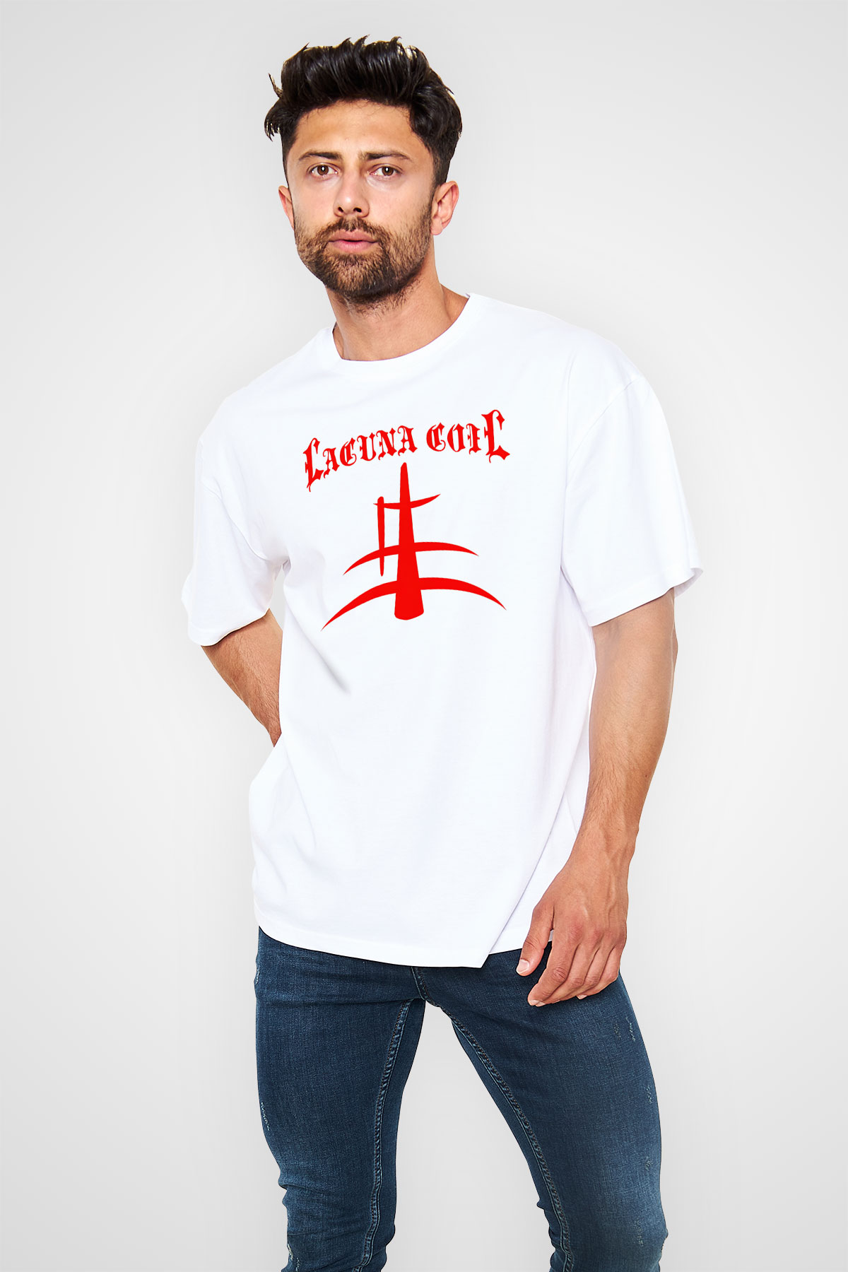 Lacuna Coil Beyaz Unisex Oversize Tişört T-Shirt