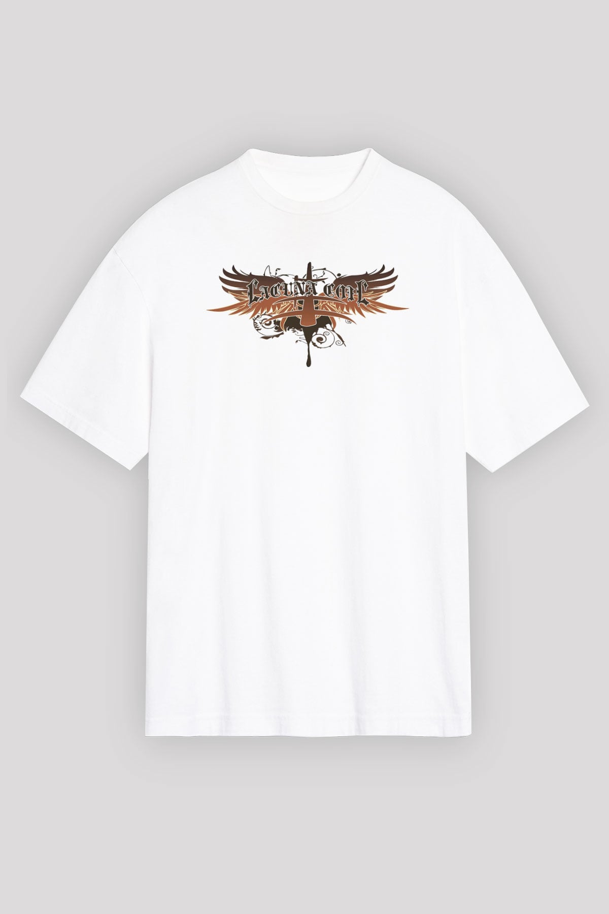 Lacuna Coil Beyaz Unisex Oversize Tişört T-Shirt