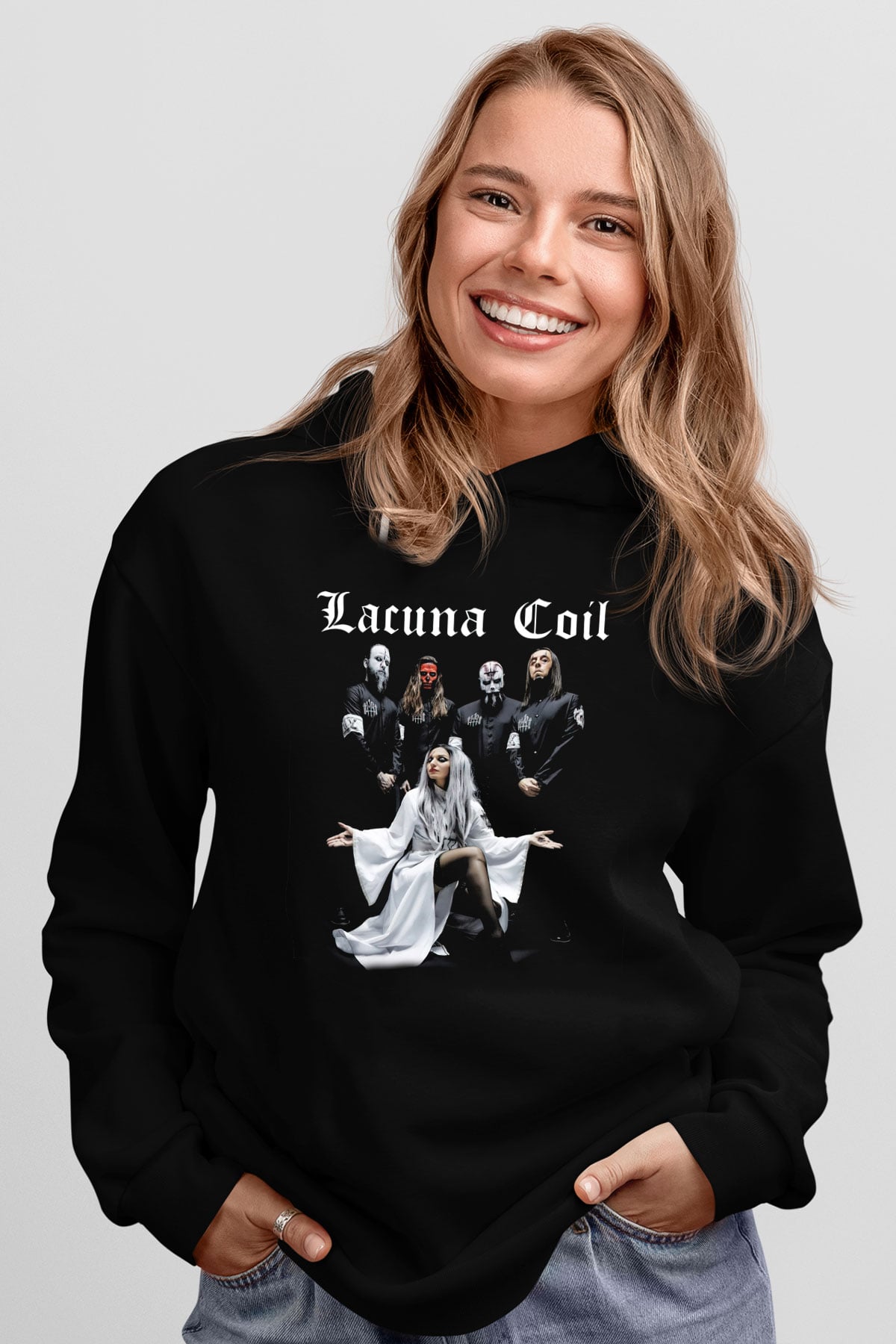 Lacuna Coil Siyah Unisex Hoodie