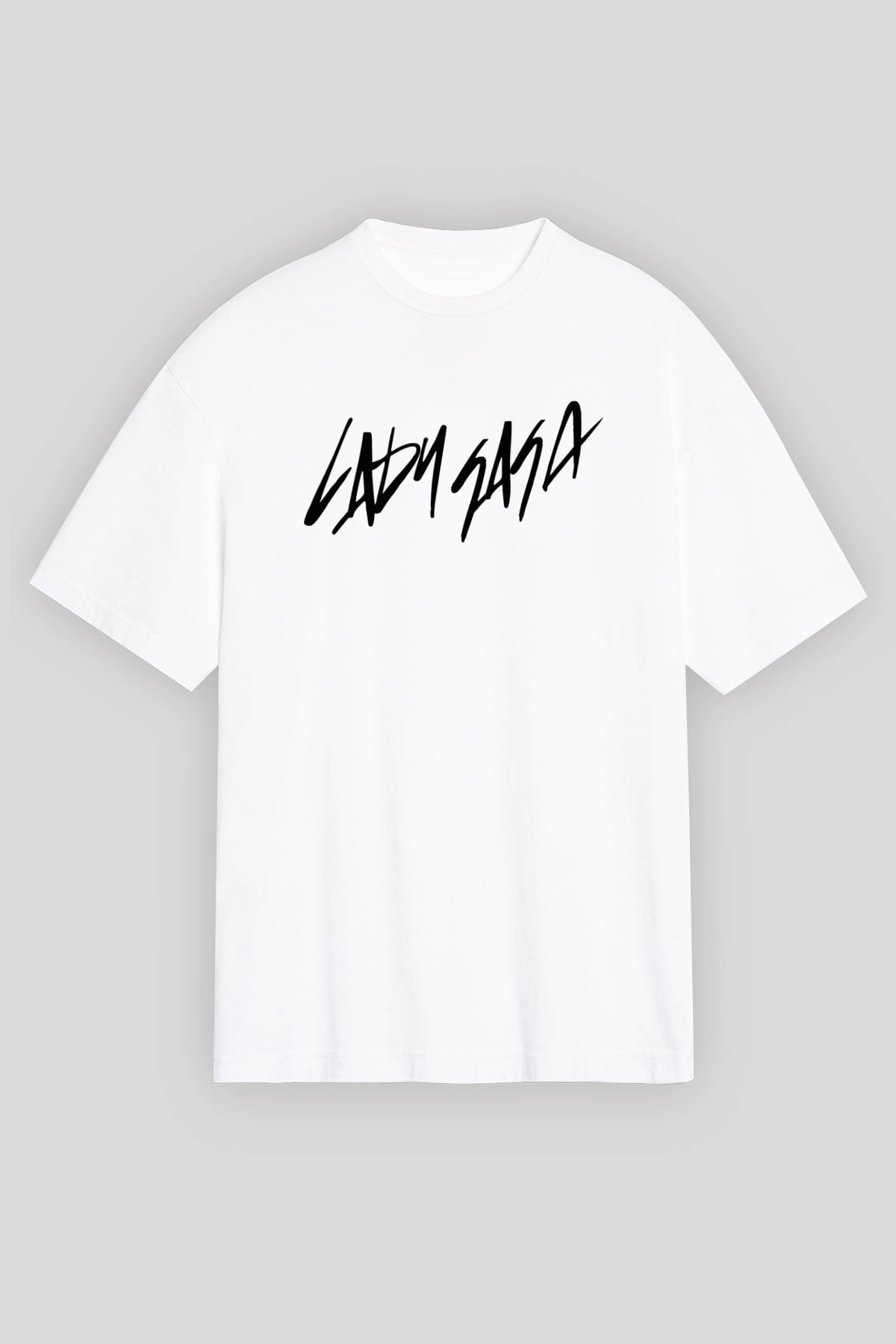 Lady Gaga Beyaz Unisex Oversize Tişört T-Shirt