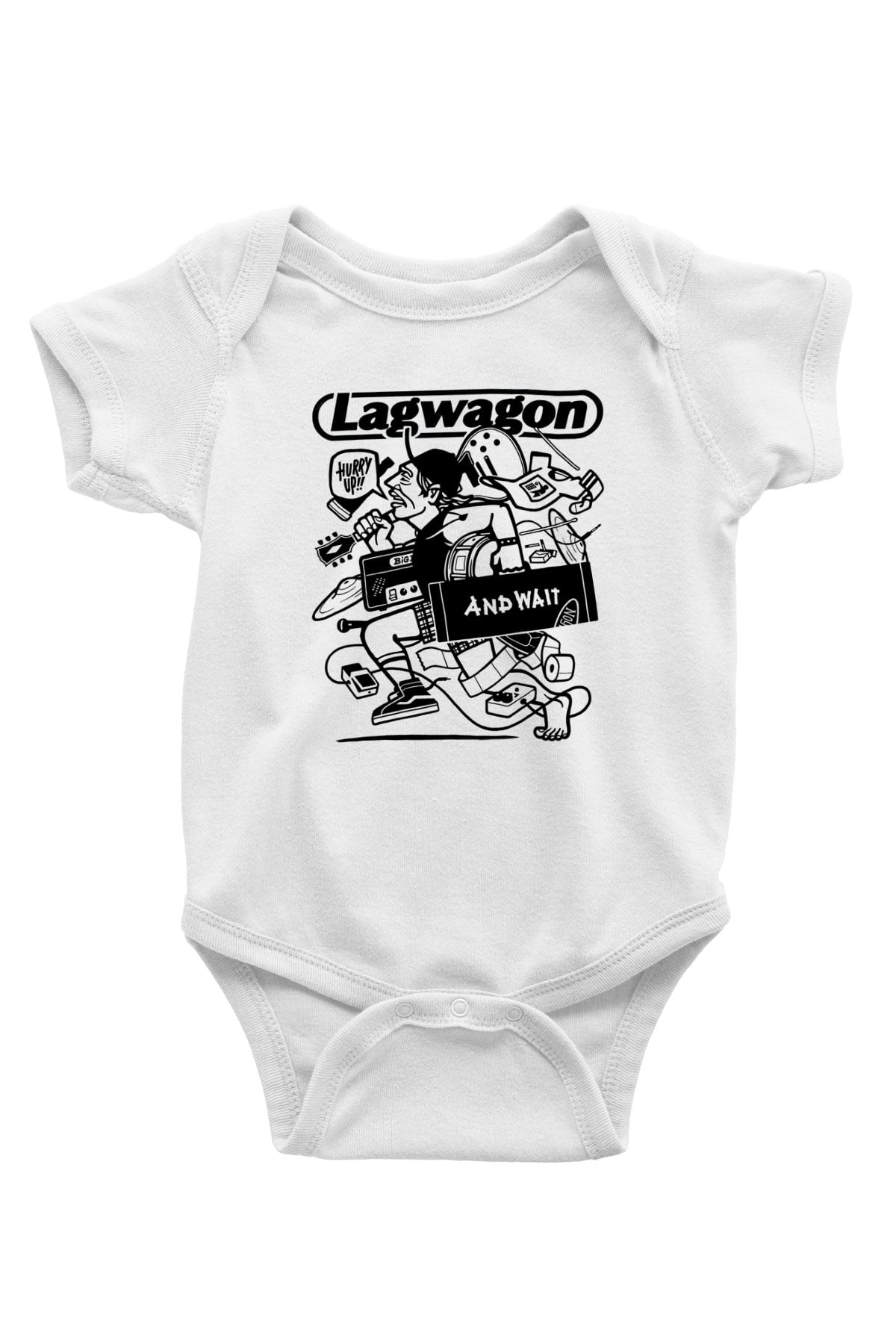 Lagwagon Baskılı Beyaz Unisex Bebek Body - Zıbın