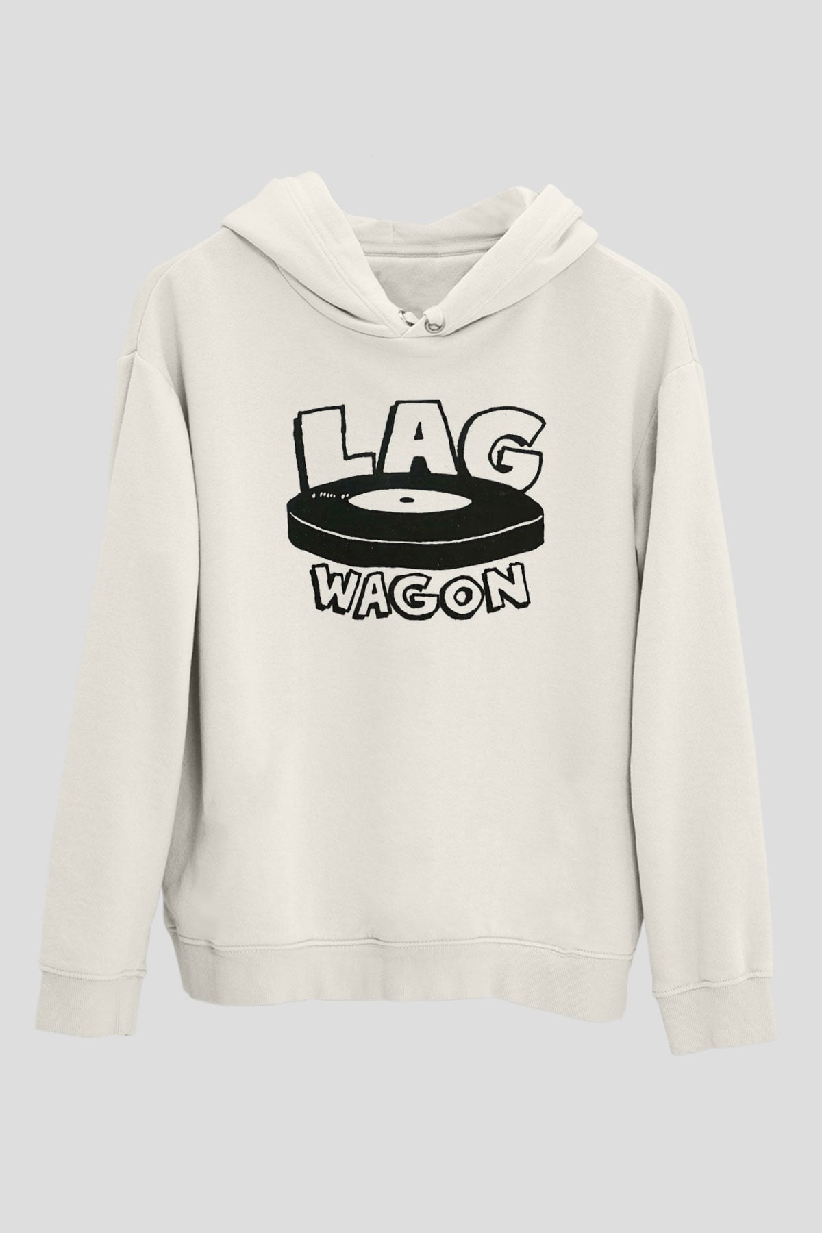 Lagwagon Baskılı Beyaz Unisex Kapüşonlu Sweatshirt