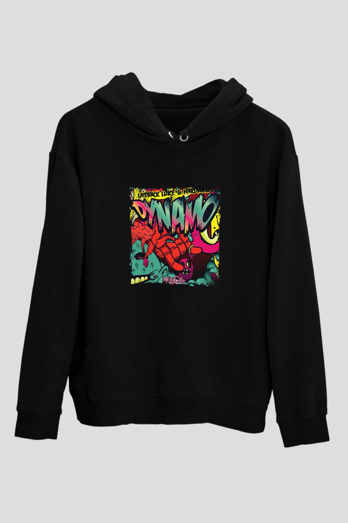 Laidback Luke Baskılı Unisex Siyah Hoodie