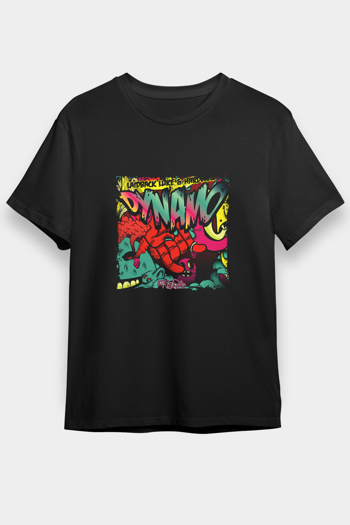 Laidback Luke Baskılı Unisex Siyah Tişört