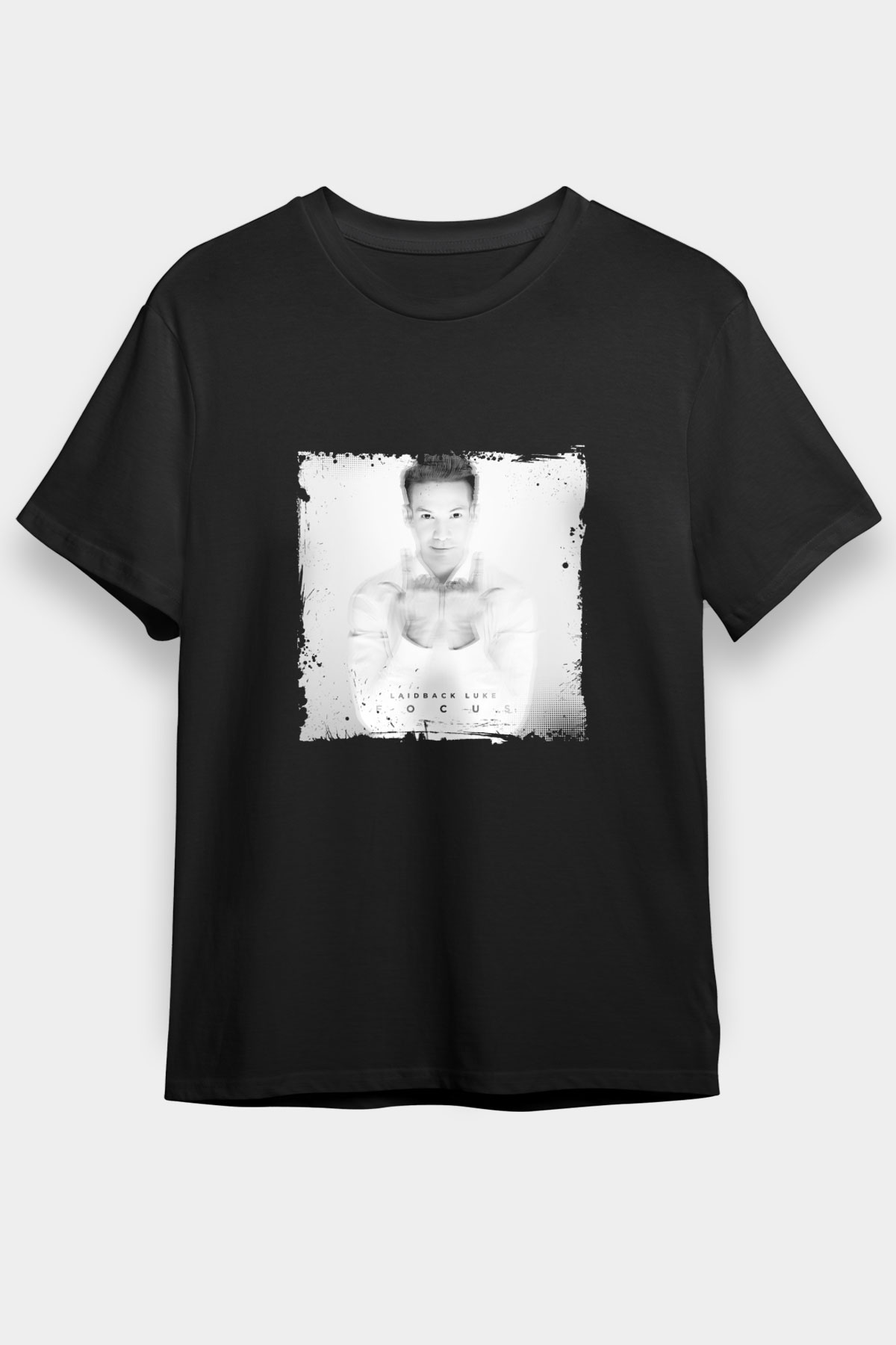 Laidback Luke Baskılı Unisex Siyah Tişört