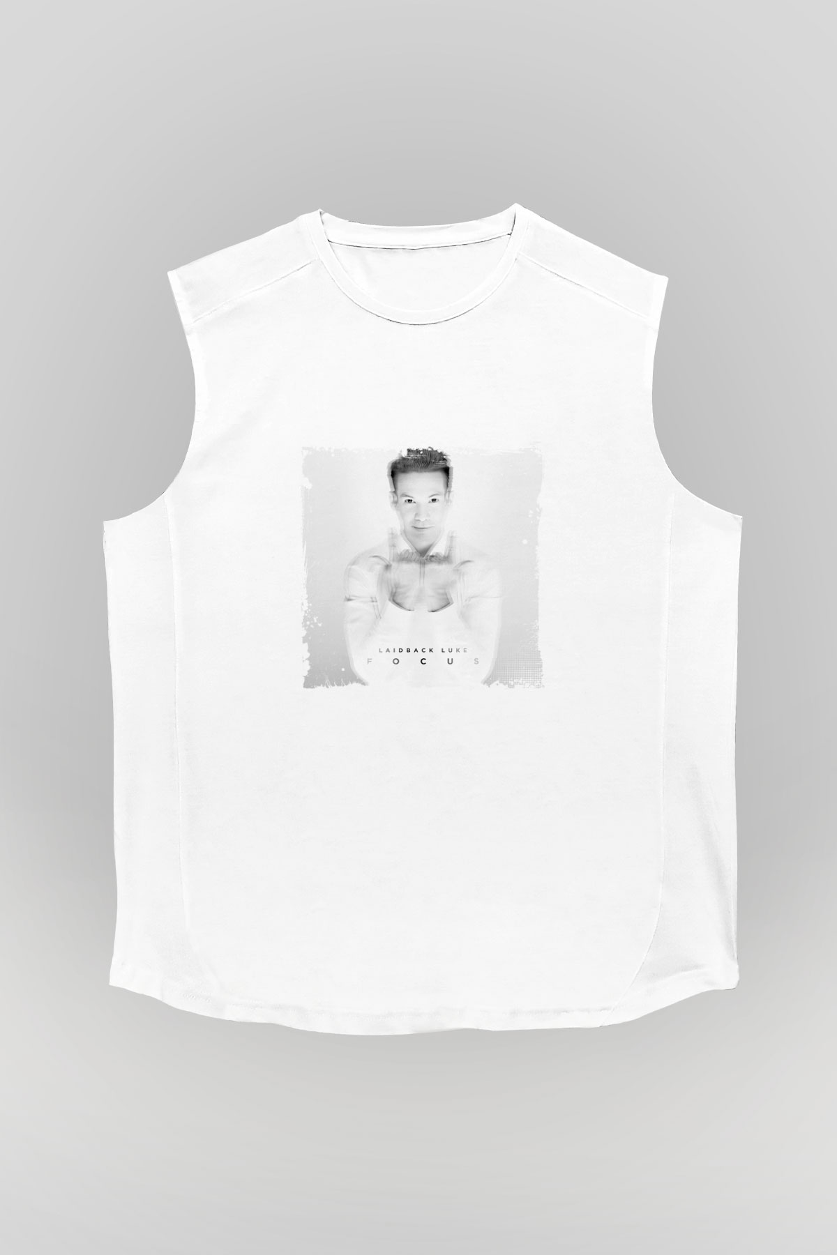 Laidback LukeBaskılı Beyaz Kolsuz Tişört