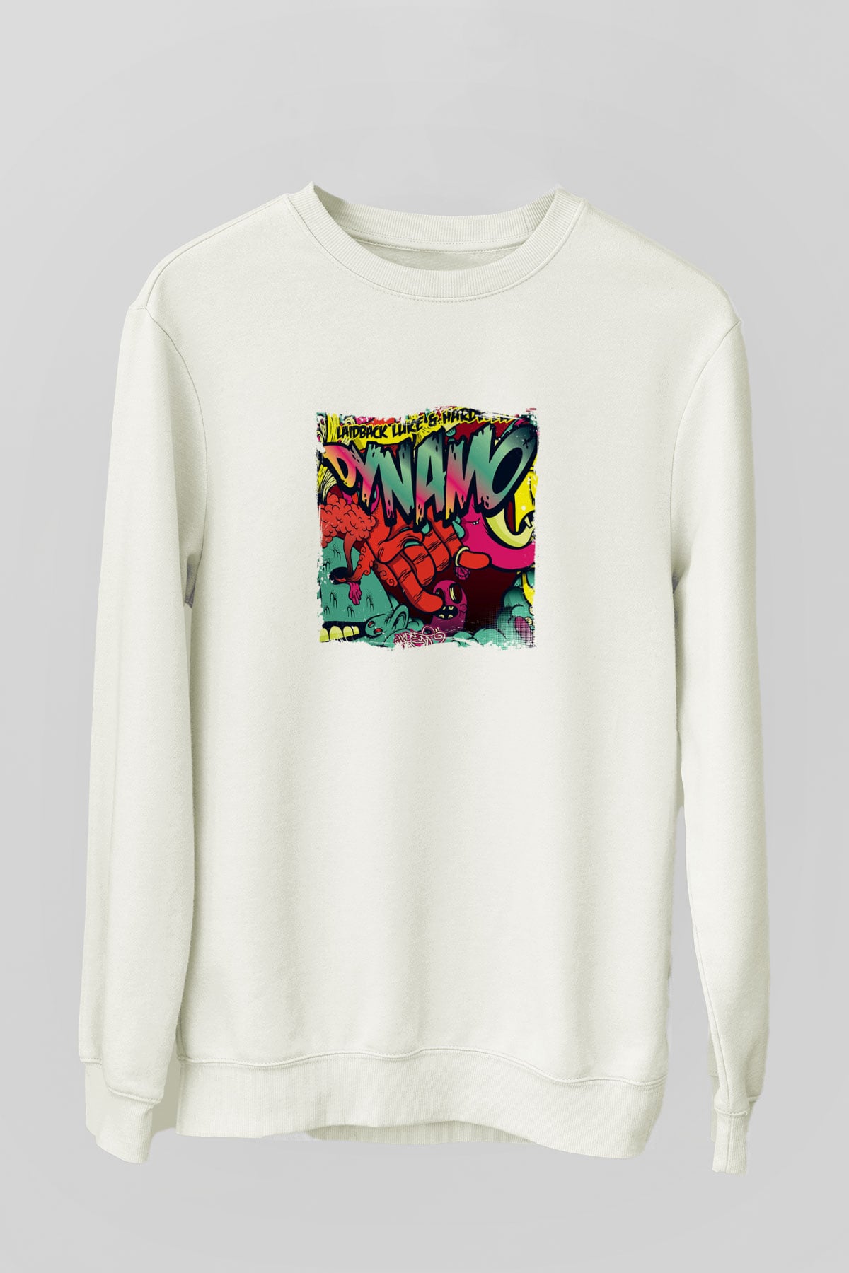 Laidback LukeBaskılı Beyaz Sweatshirt