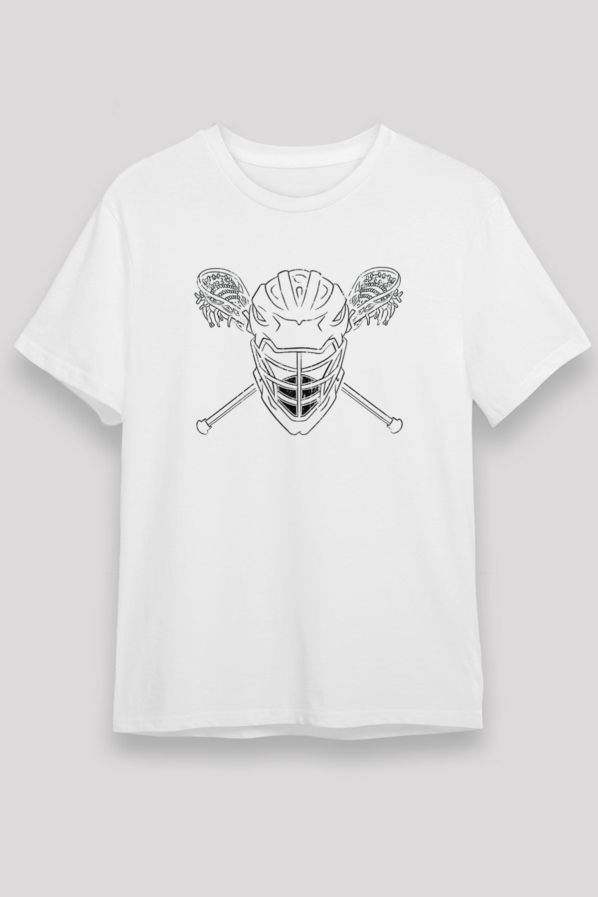 Lakros Baskılı Unisex Beyaz Tişört - Tshirt