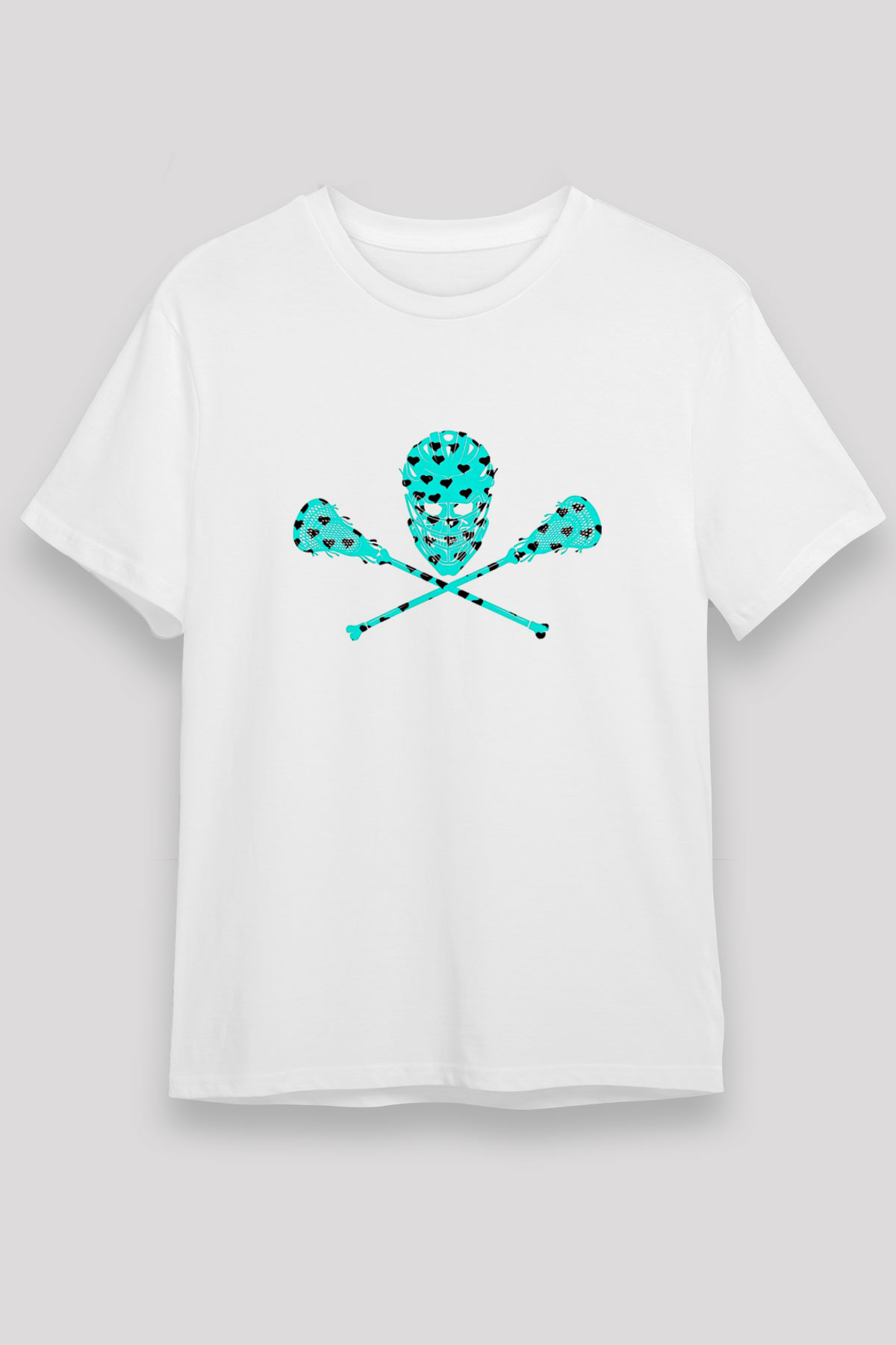 Lakros Baskılı Unisex Beyaz Tişört - Tshirt