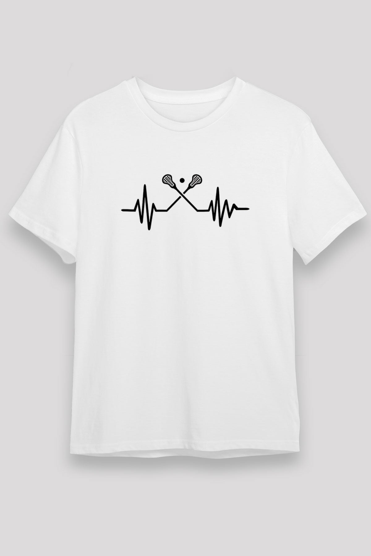 Lakros Baskılı Unisex Beyaz Tişört - Tshirt