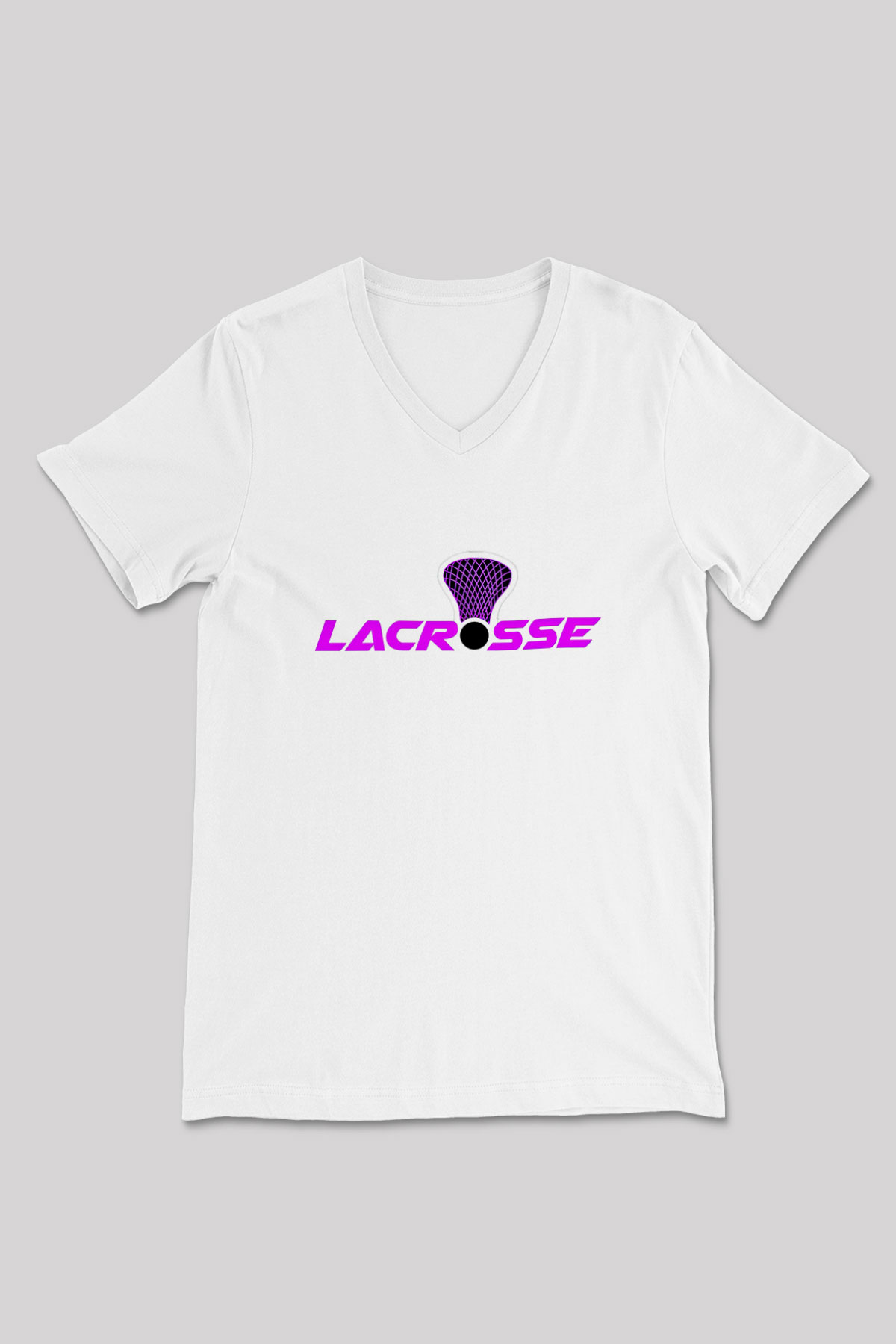 Lakros Baskılı Unisex V Yaka Tişört - Tshirt
