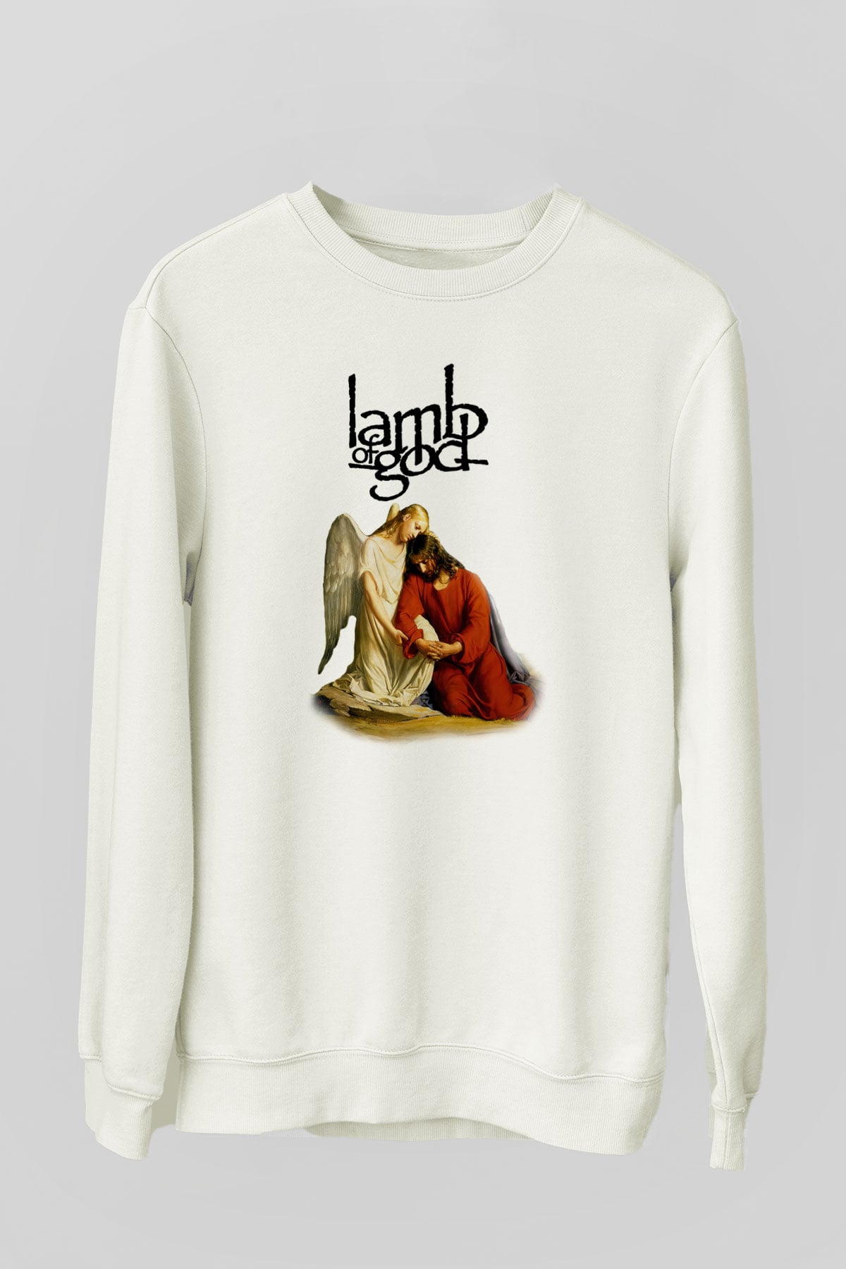Lamb of God Beyaz Unisex Sweatshirt