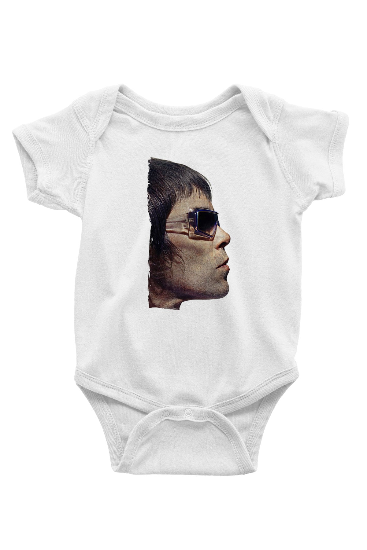 Lan Brown Baskılı Beyaz Unisex Bebek Body - Zıbın
