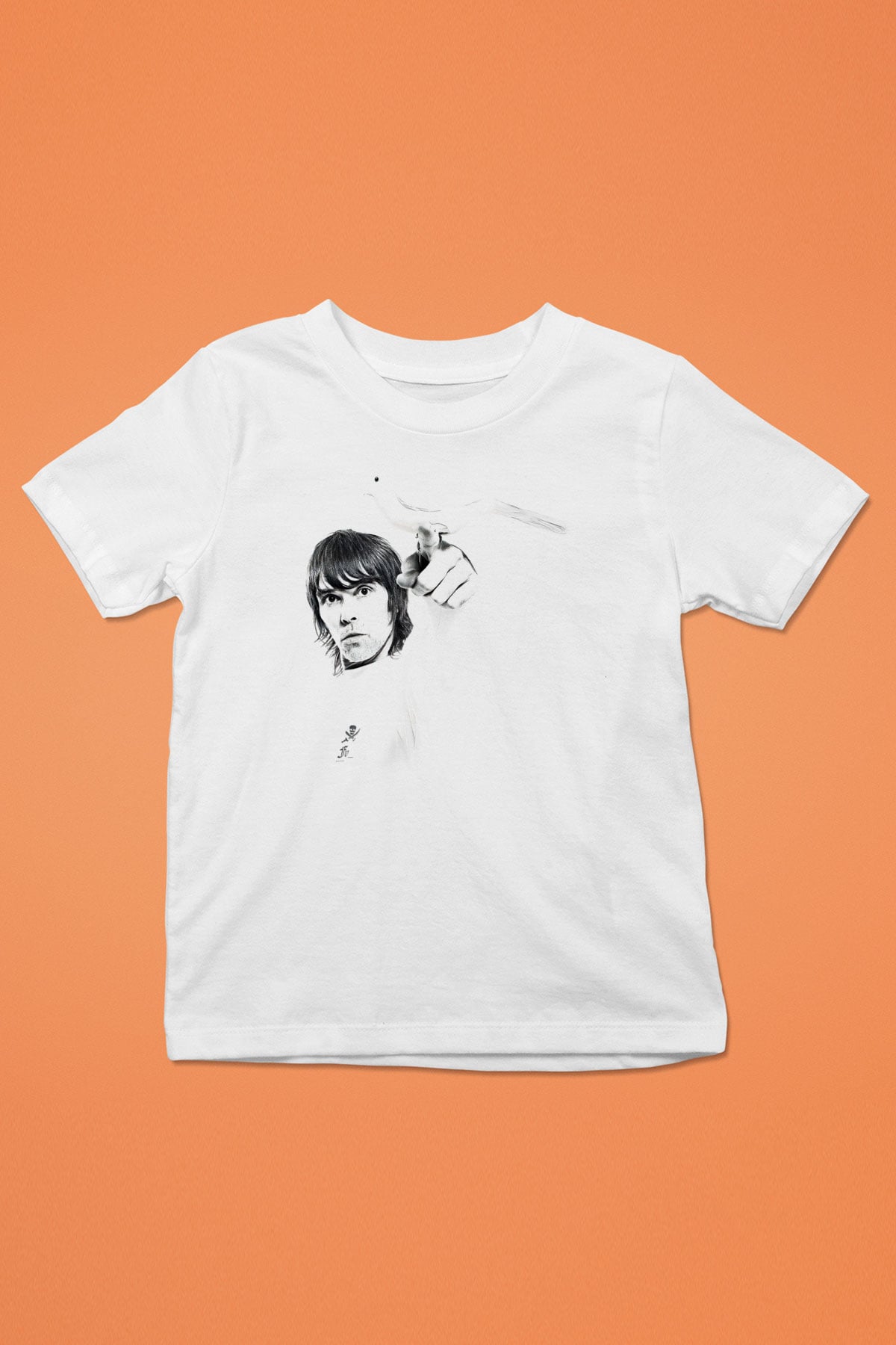 Lan Brown Baskılı Beyaz Unisex Beyaz Çocuk Tişört - Tshirt