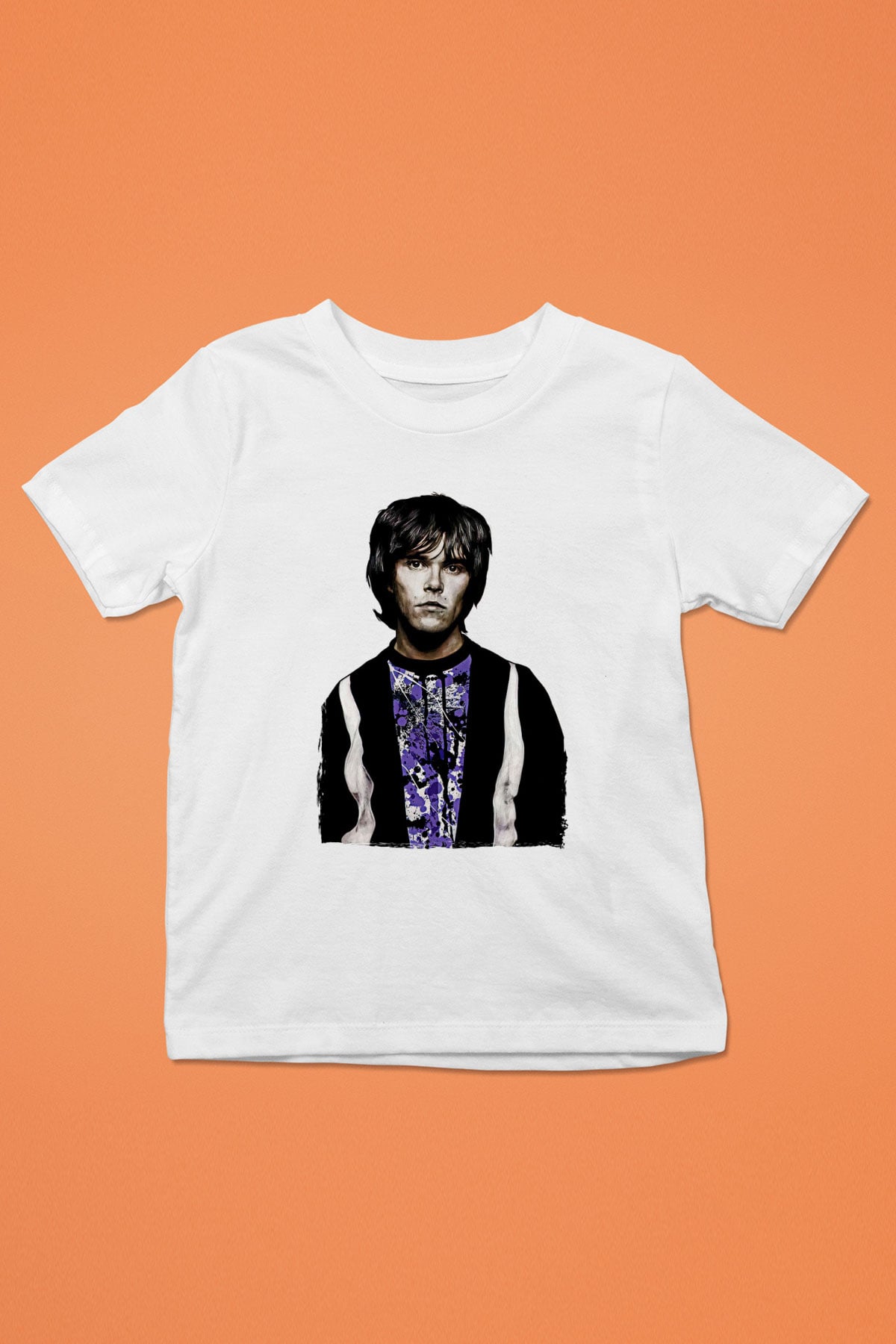 Lan Brown Baskılı Beyaz Unisex Beyaz Çocuk Tişört - Tshirt