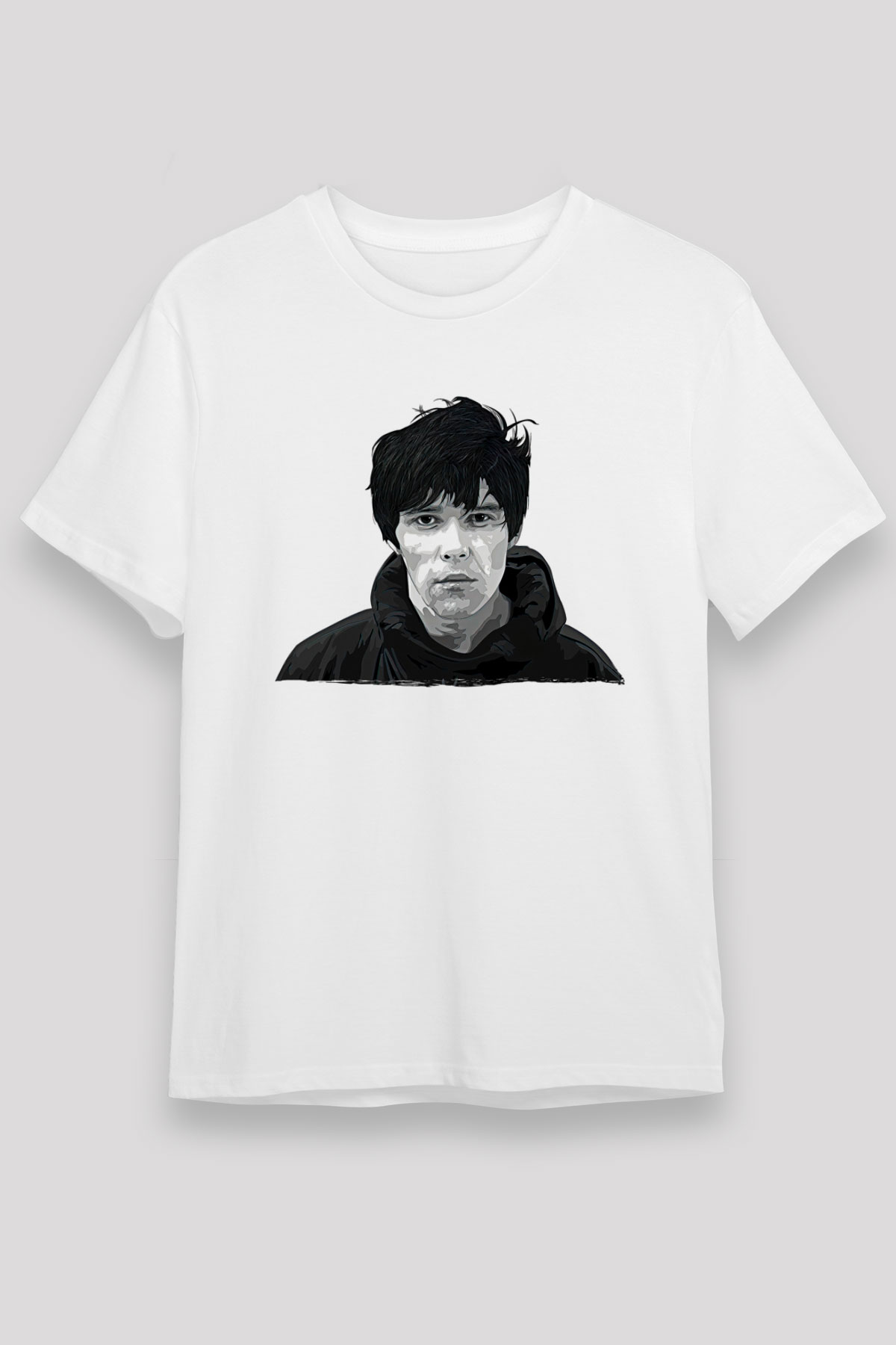 Lan Brown Baskılı Unisex Beyaz Tişört - Tshirt