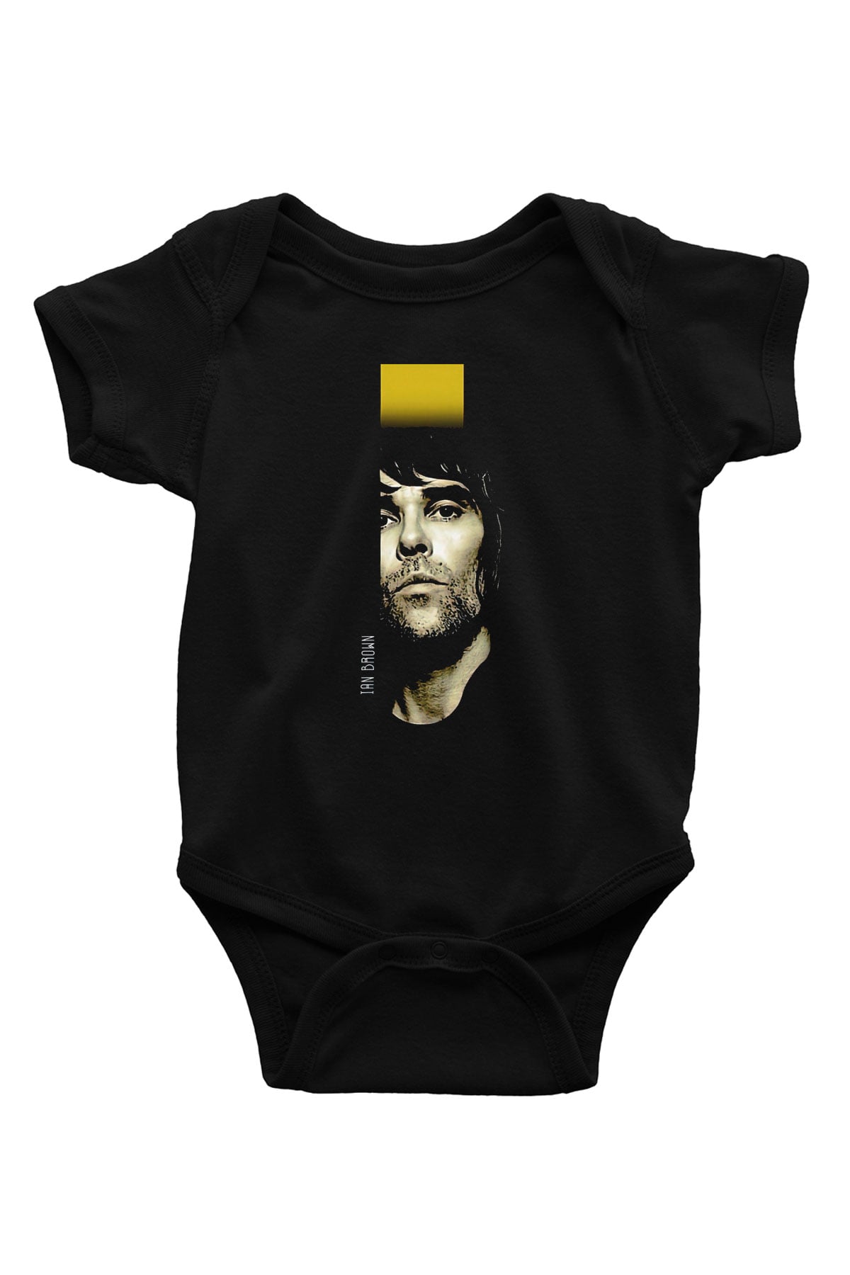 Lan Brown Baskılı Unisex Siyah Bebek Body - Zıbın