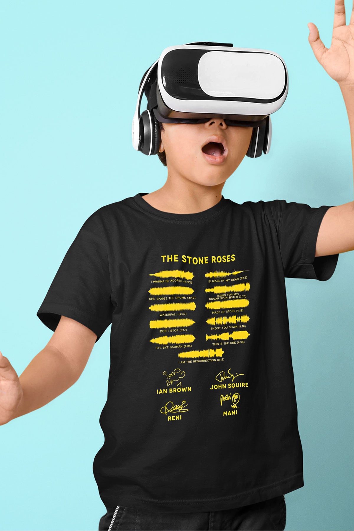 Lan Brown Baskılı Unisex Siyah Çocuk Tişört - Tshirt