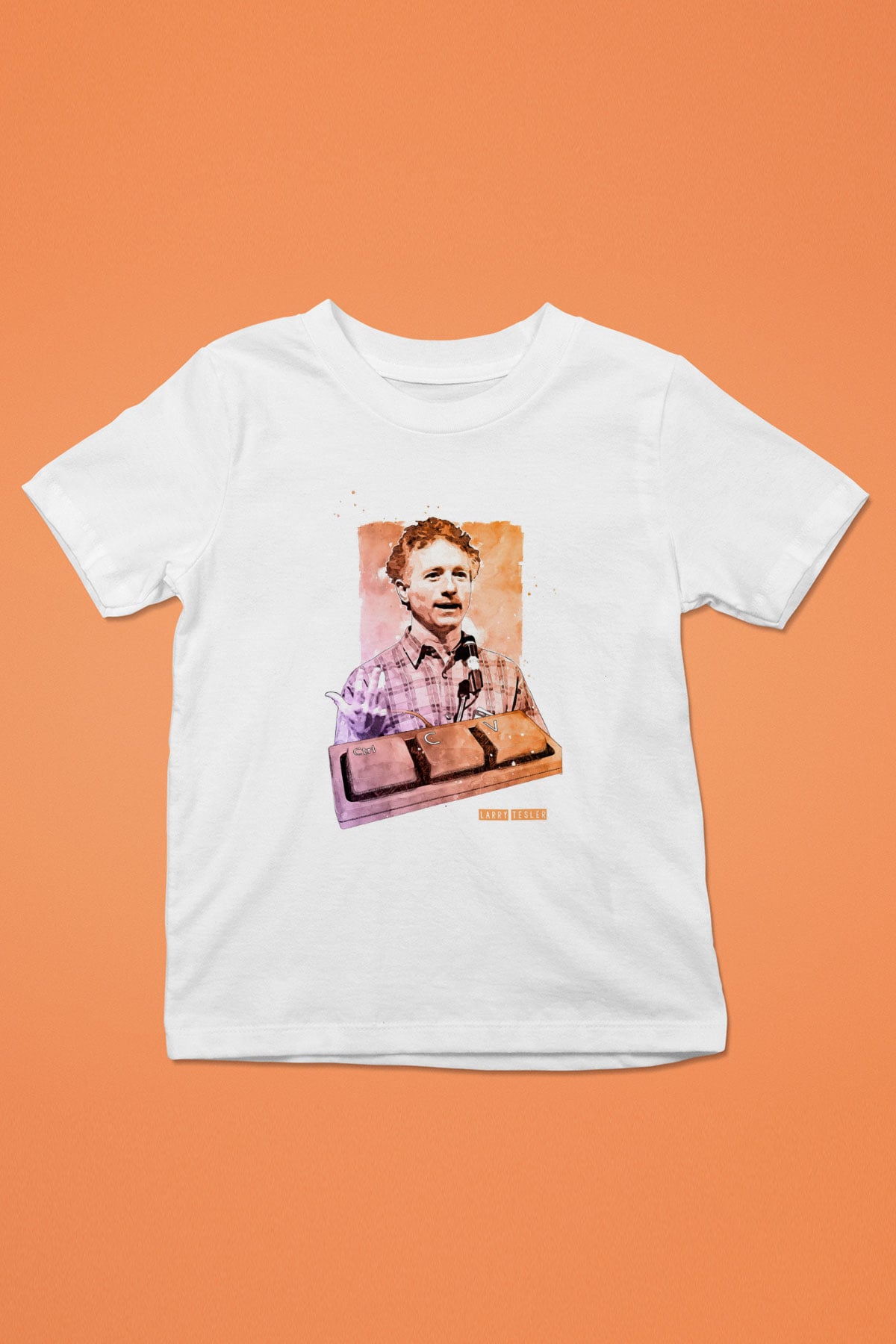 Larry Tesler Baskılı Unisex Beyaz Çocuk Tişörtü - Tshirt