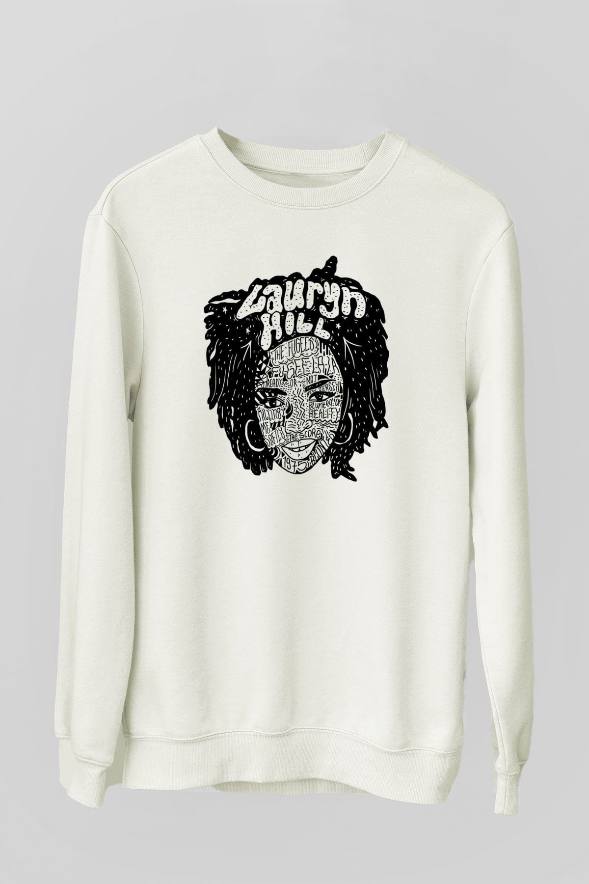 Lauryn Hill Beyaz Unisex Sweatshirt