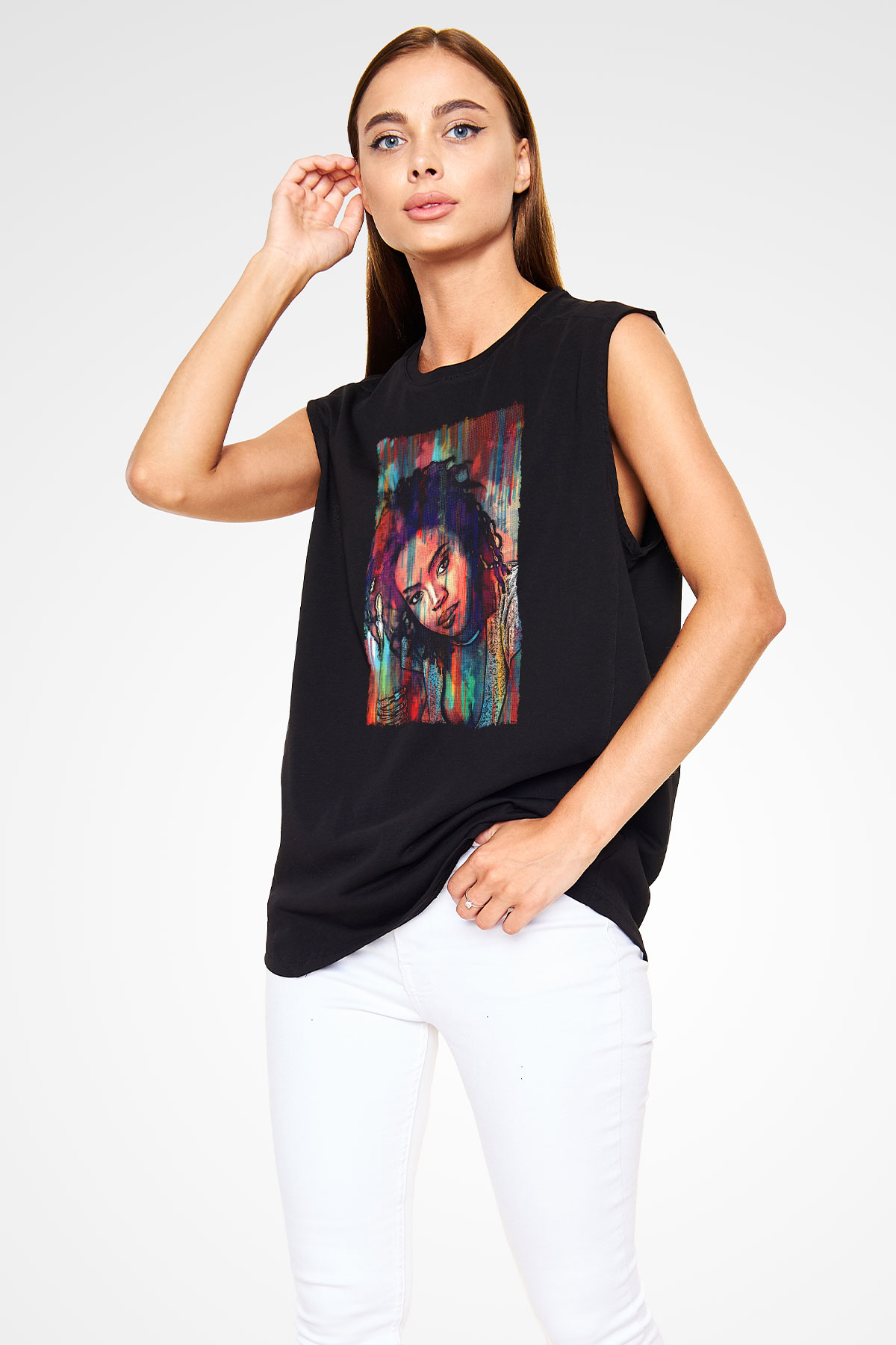 Lauryn Hill Siyah Unisex Kolsuz Tişört