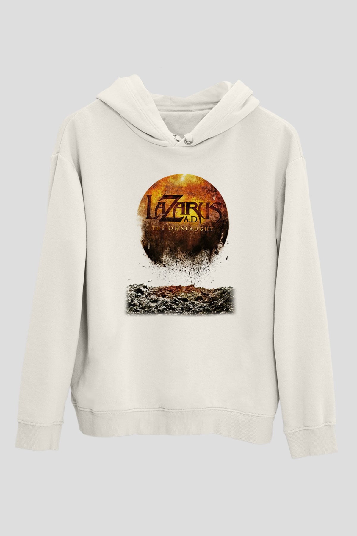 Lazarus A.D. Beyaz Unisex Kapşonlu Sweatshirt