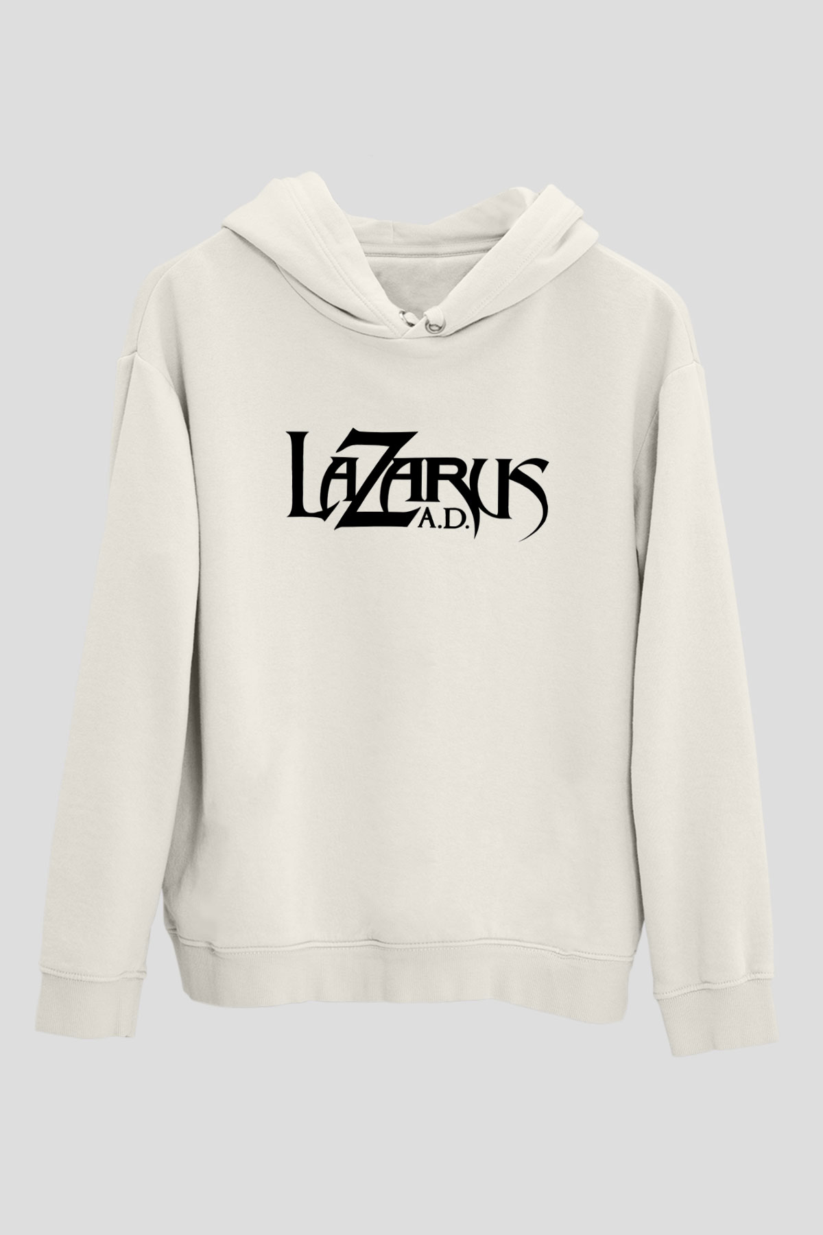 Lazarus A.D. Beyaz Unisex Kapüşonlu Sweatshirt