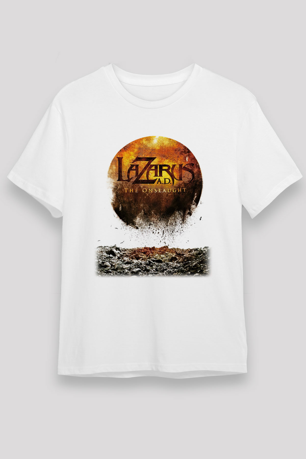 Lazarus A.D. Beyaz Unisex Tişört T-Shirt - TişörtFabrikası