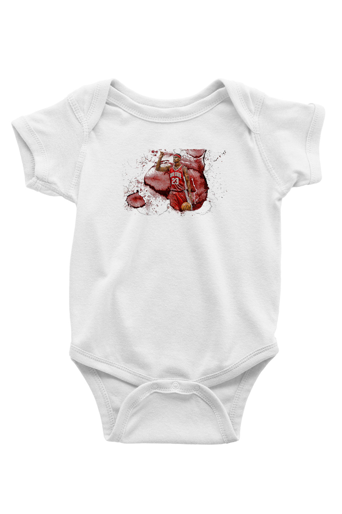 Lebron James Baskılı Beyaz Unisex Bebek Body - Zıbın