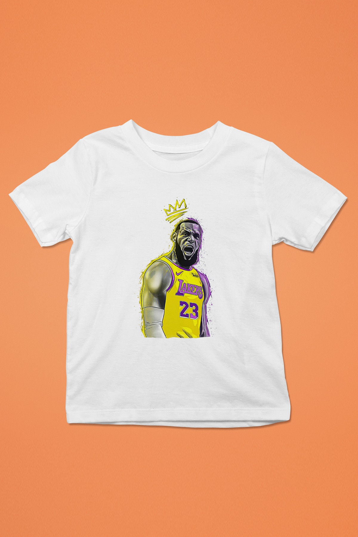 Lebron James Baskılı Beyaz Unisex Beyaz Çocuk Tişört - Tshirt