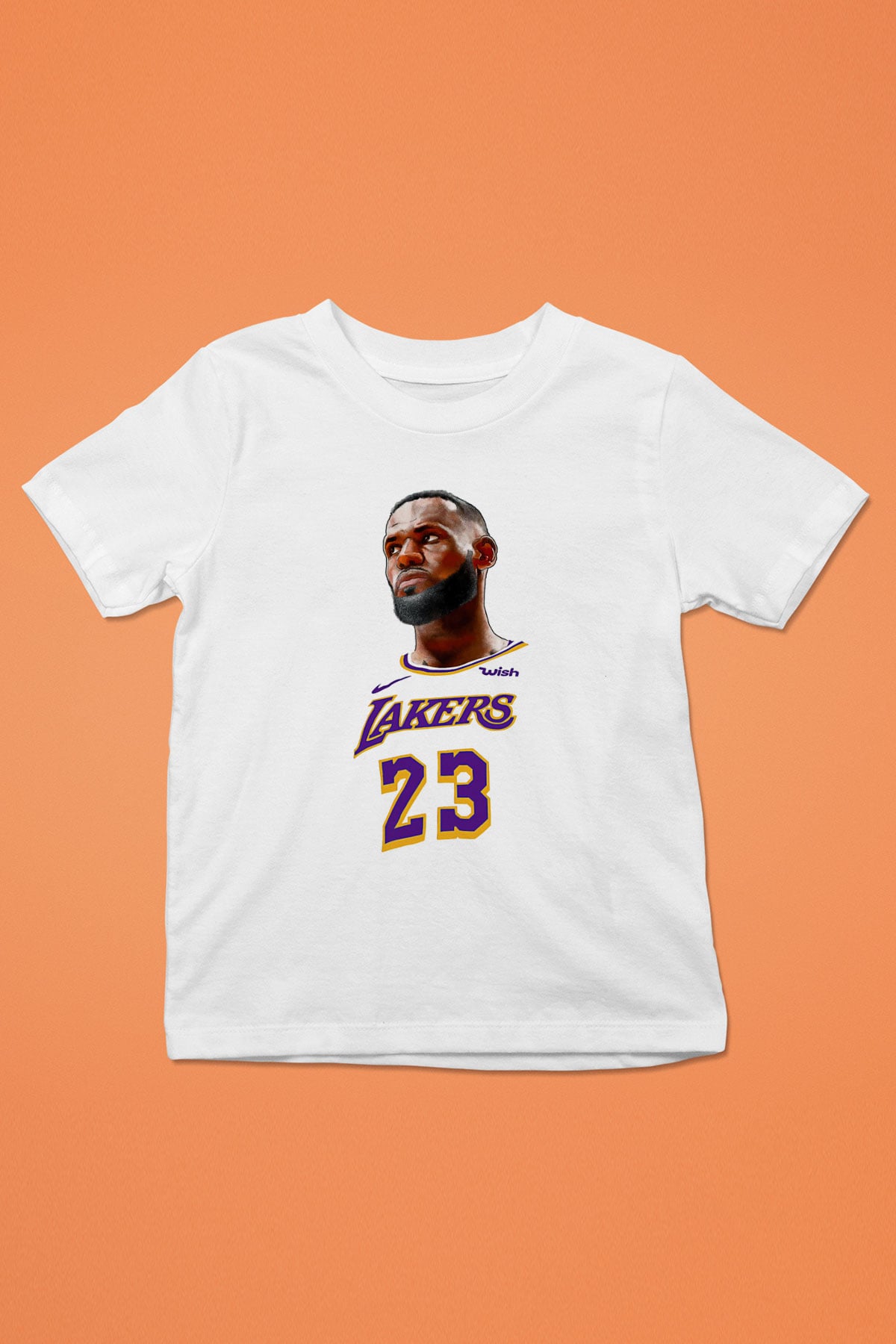 Lebron James Baskılı Beyaz Unisex Beyaz Çocuk Tişört - Tshirt