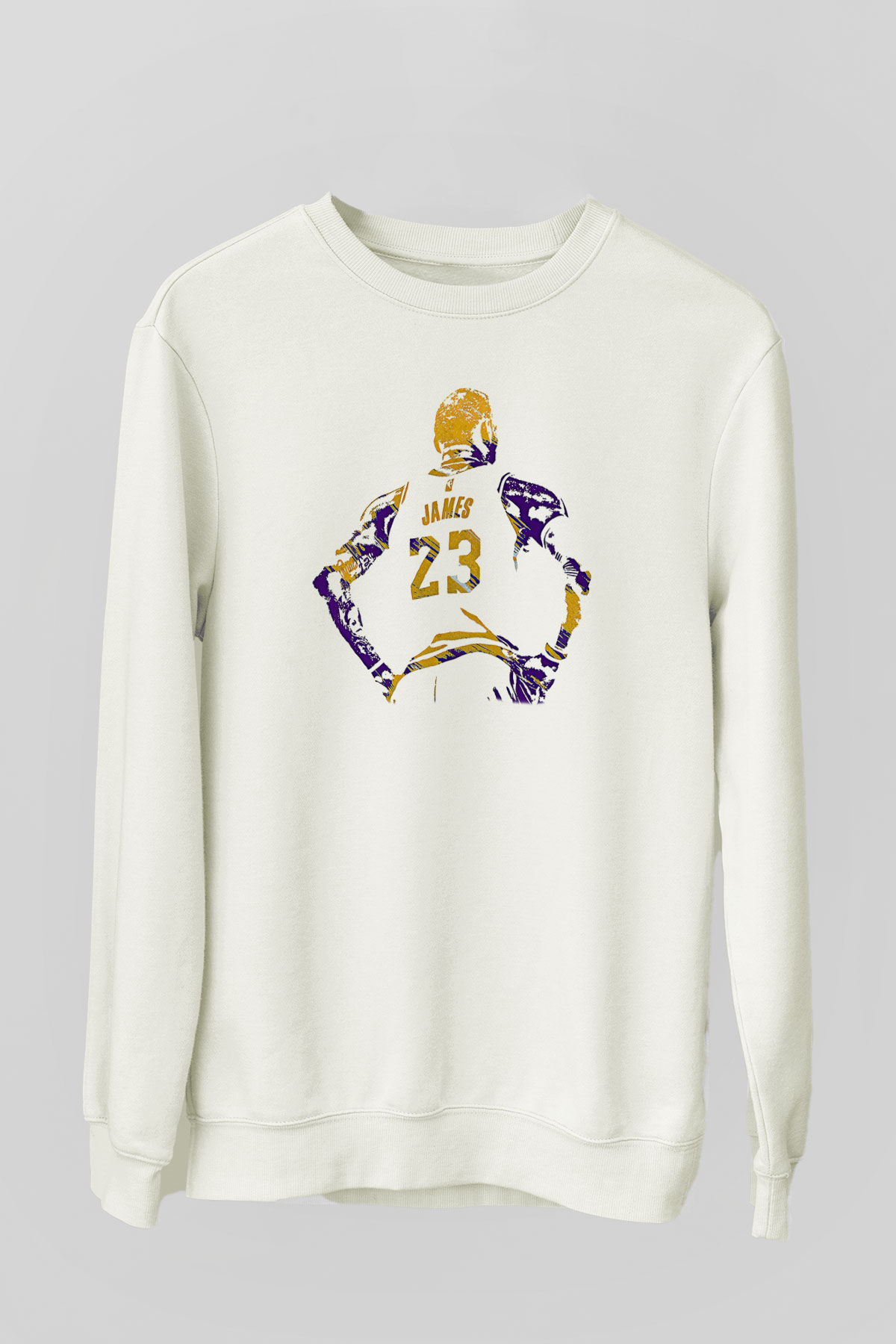 Lebron James Baskılı Beyaz Unisex Sweatshirt
