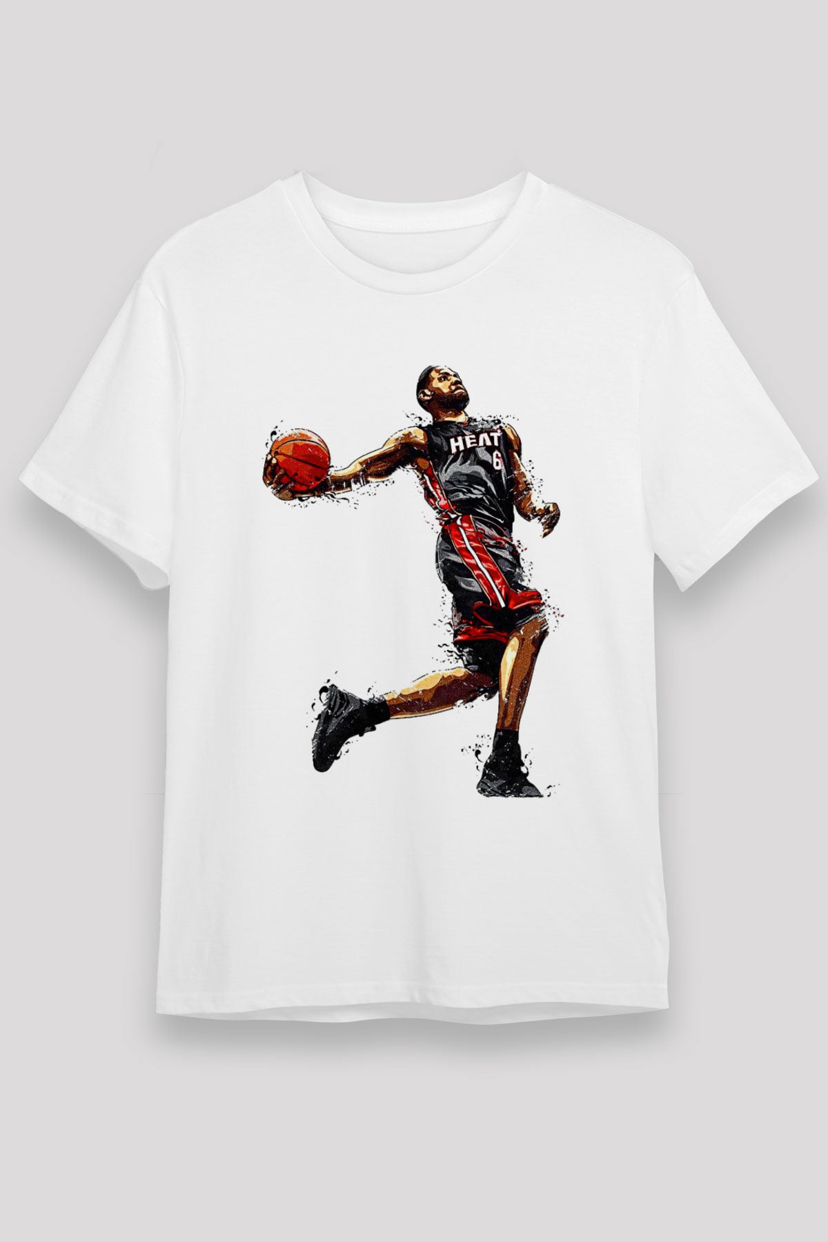 Lebron James Baskılı Unisex Beyaz Tişört - Tshirt