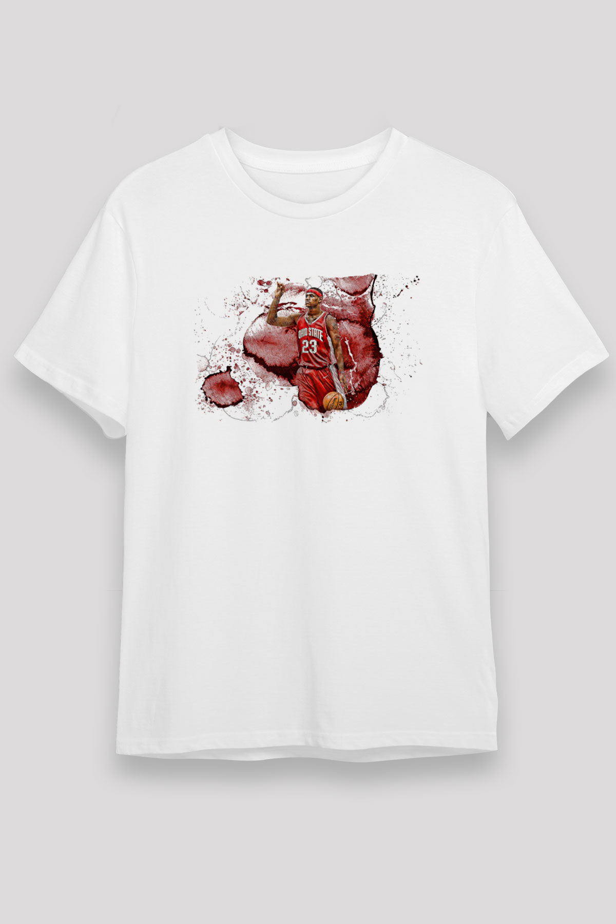 Lebron James Baskılı Unisex Beyaz Tişört - Tshirt