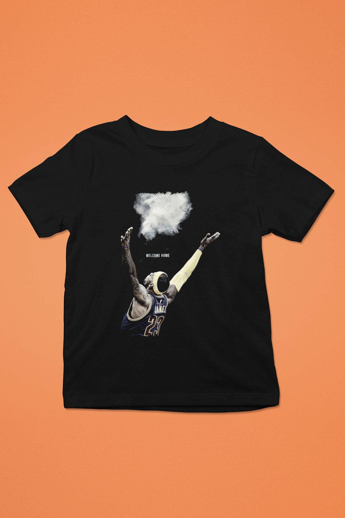 Lebron James Baskılı Unisex Siyah Çocuk Tişört - Tshirt