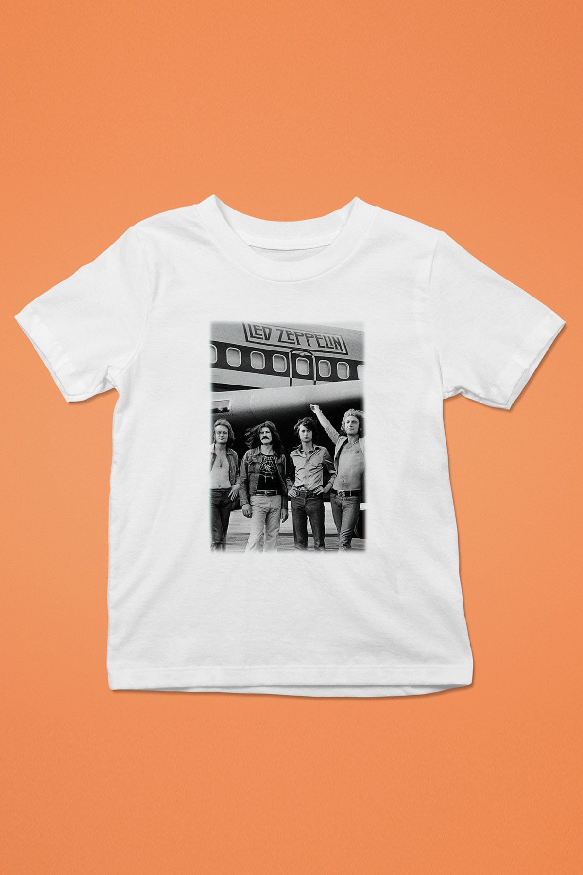 Led Zeppelin Baskılı Beyaz Unisex Çocuk Tişört